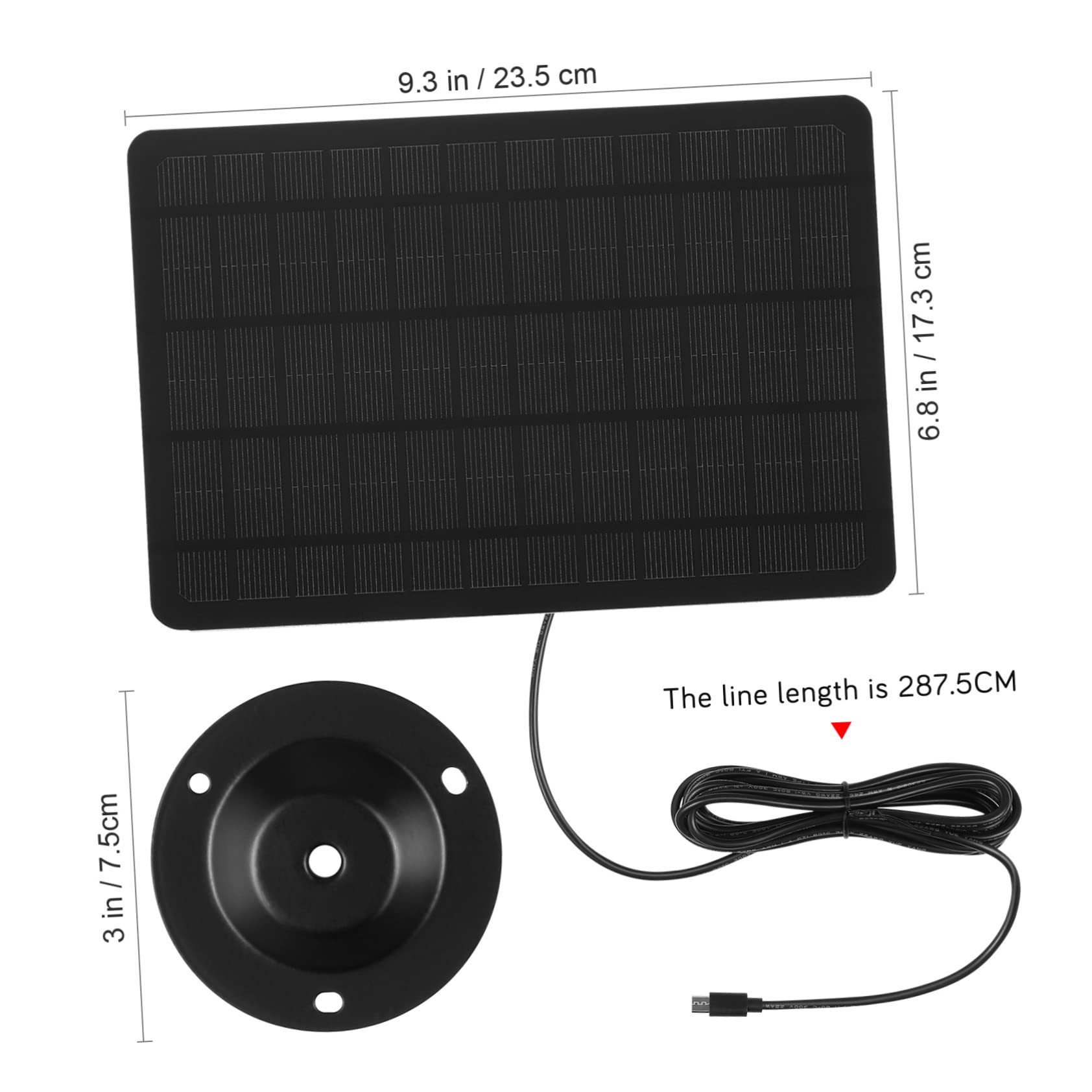20W Monocrystalline Solar Panel - Portable Solar Charger for Outdoor Cameras, Security Devices & USB Power - Perfect for Camping, Hiking & Emergency Power Supply