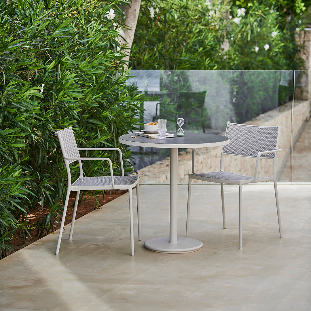Round Cafe Table - Outdoor & Indoor Dining, Patio, Restaurant, Coffee Shop, Bistro - Perfect for Home, Office, and Commercial Use