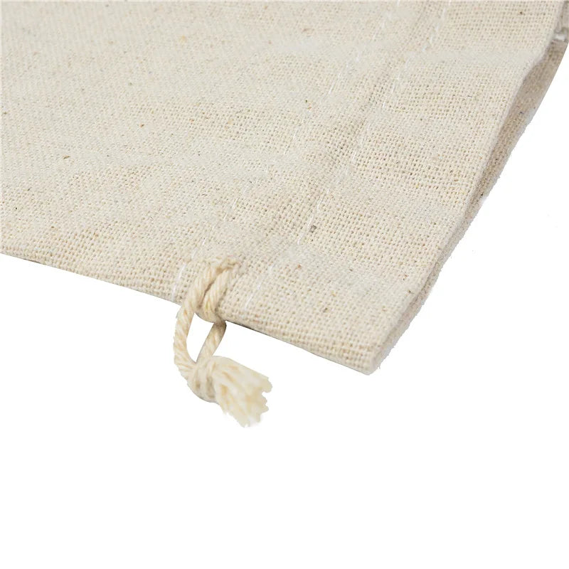 10-Piece Cotton Linen Drawstring Gift Bags for Wedding Favors, Party Decorations & Holiday Presents - Eco-Friendly Reusable Pouches for Jewelry, Candies & Small Gifts
