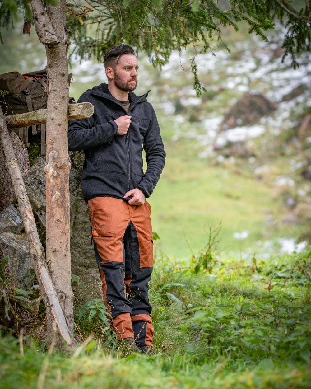 Deerhunter Rogaland Men's Contrast Stretch Hiking Pants - Lightweight Quick-Dry Outdoor Adventure Trousers for Camping & Trekking