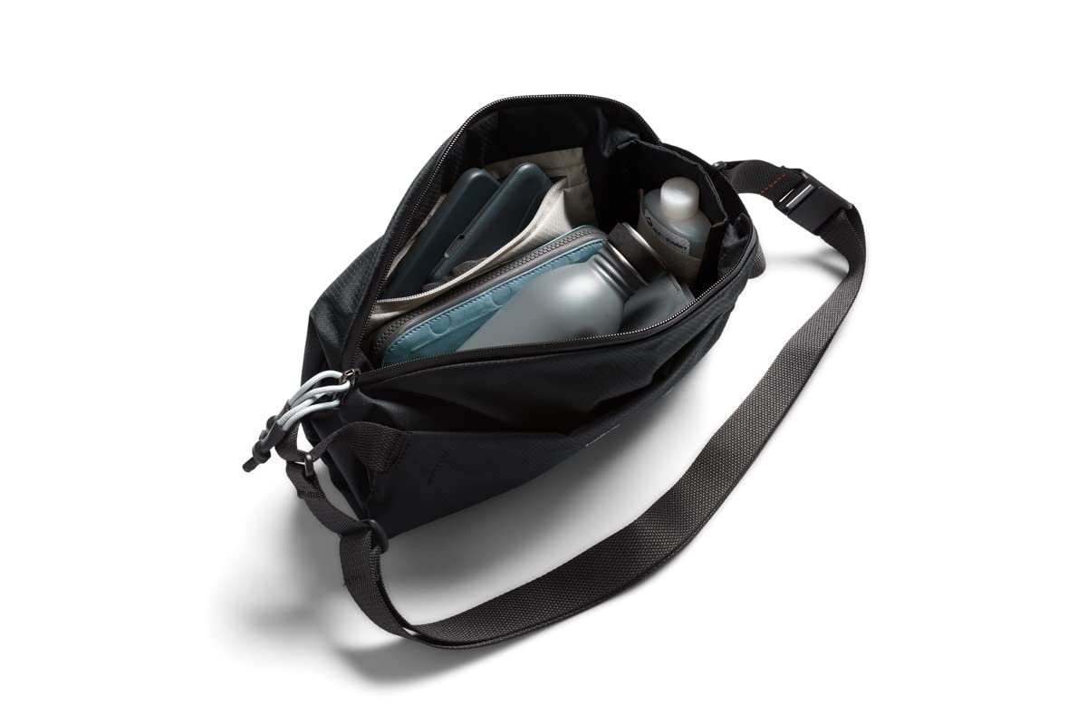 Bellroy Lite Sling - Lightweight Crossbody Bag for Men & Women | Water-Resistant Travel Sling Pack | Perfect for Hiking, Commuting & Everyday Carry (Black)
