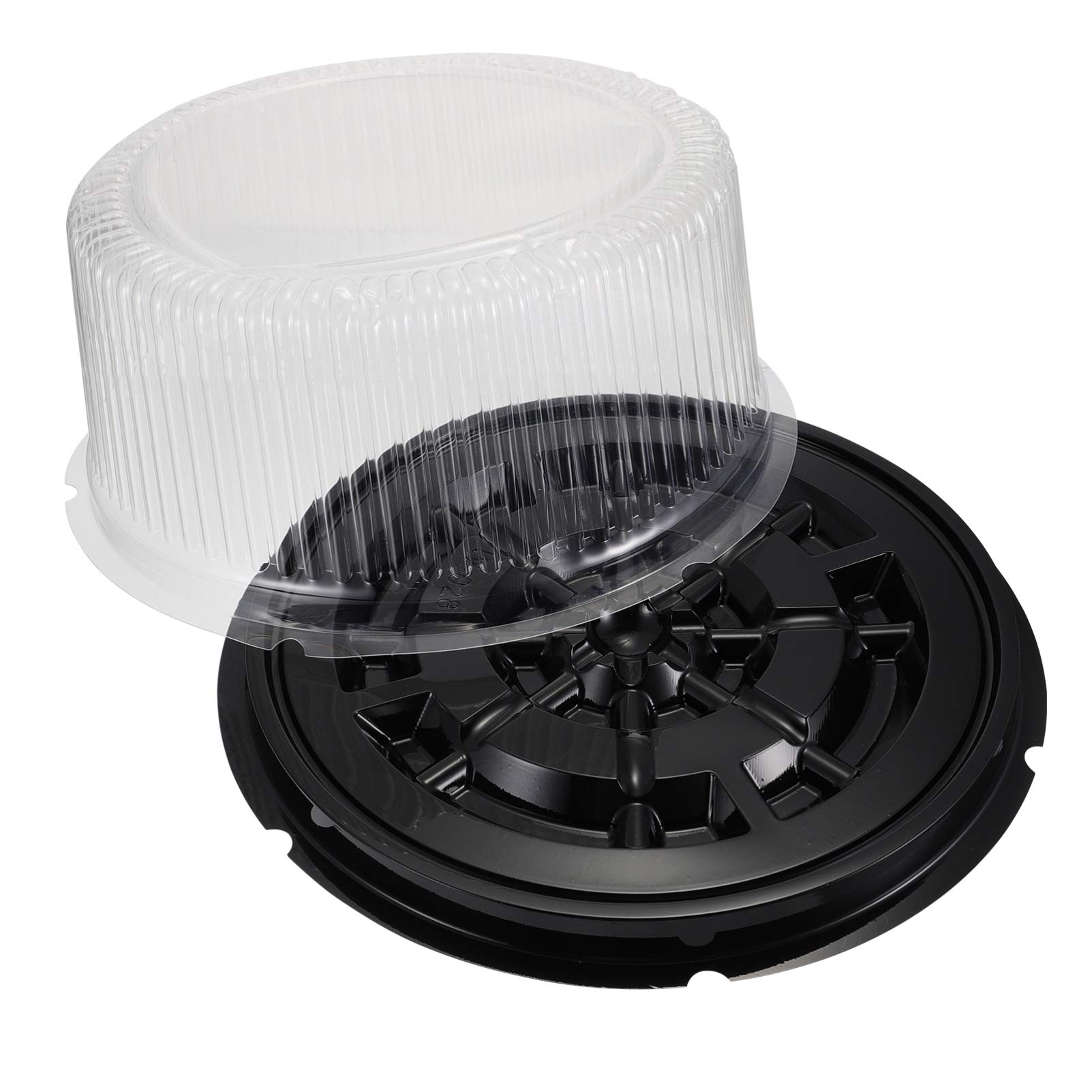 Hemoton 5-Piece Clear Plastic Cake Storage Container Set - Egg Cheesecake, Mini Muffin & Wedding Cake Display Dome with Carry Case | Perfect for Bakery Display, Dessert Transport & Party Serving