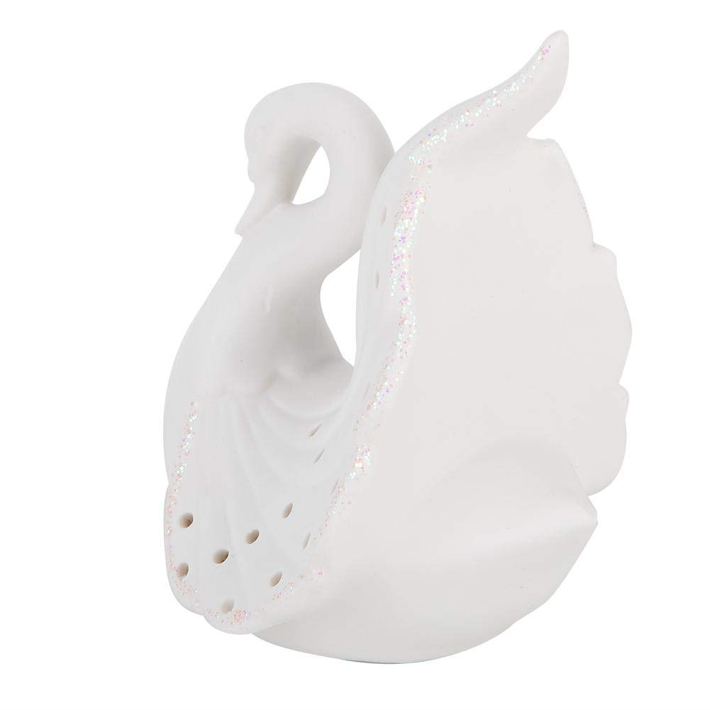 Elegant LED Swan Decoration Lamp - Ceramic Swan Night Light for Kids, Perfect Gift for Study Room, Bedroom & Bookshelf | Romantic & Cozy Ambiance Lighting (XS30103-1)