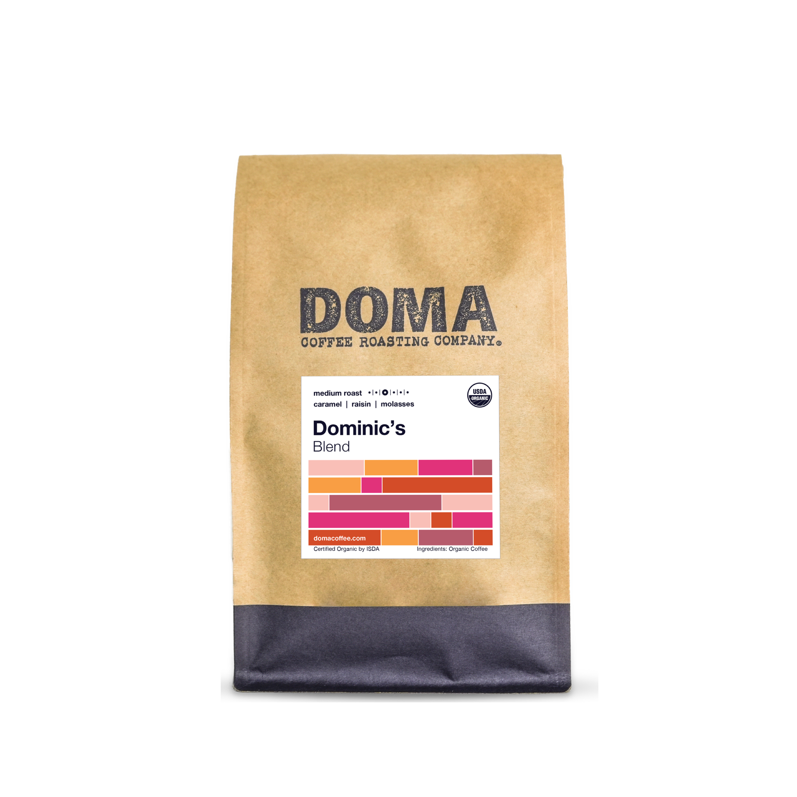 Organic Cold Brew Coffee Blend by Dominics - Smooth & Rich Flavor for Home, Office & Travel | Premium Ground Coffee for Iced Coffee & Cold Brew Lovers