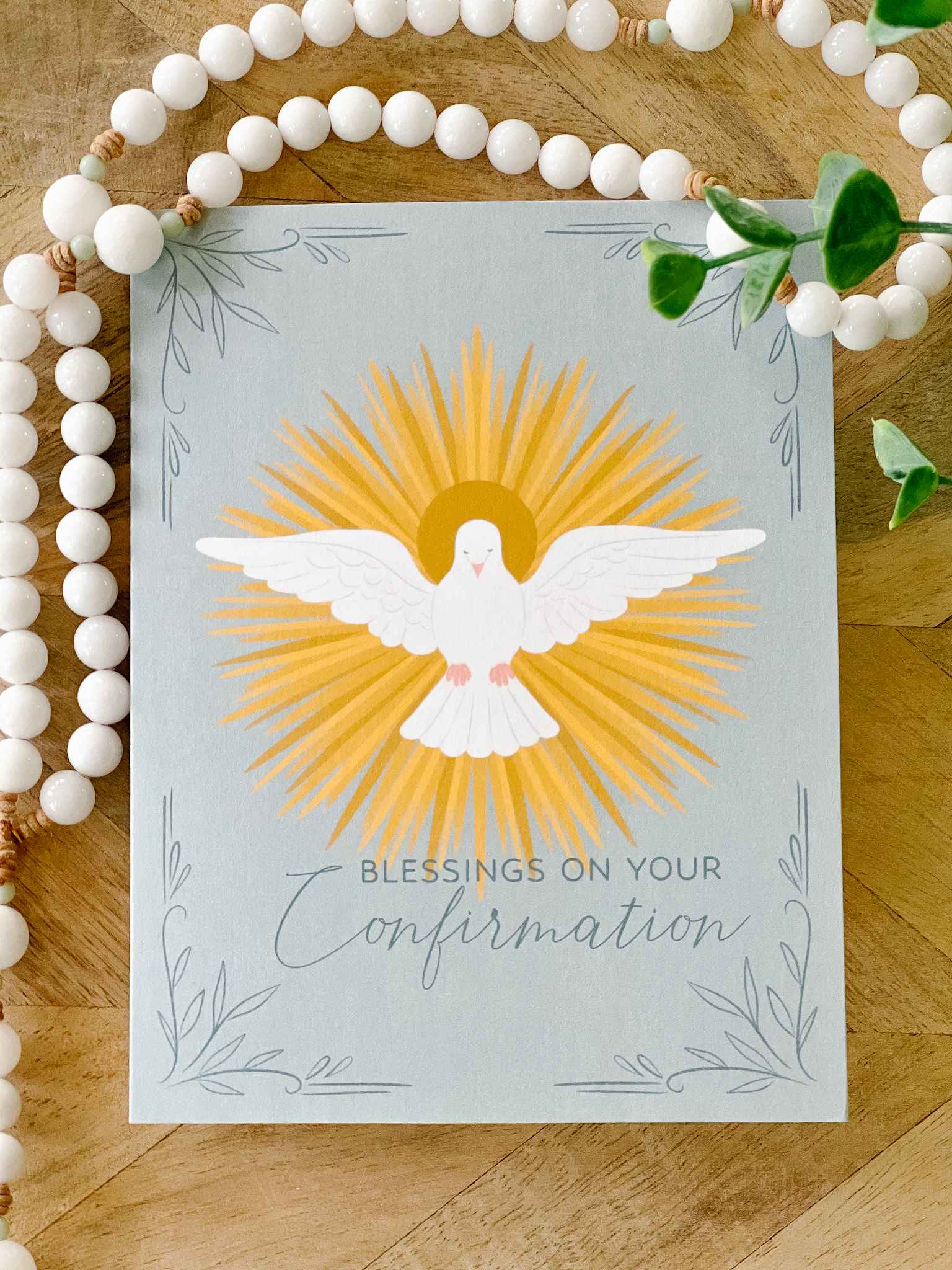 Elegant Slate Confirmation Greeting Card - Perfect for Religious Ceremonies, First Communion & Special Occasions