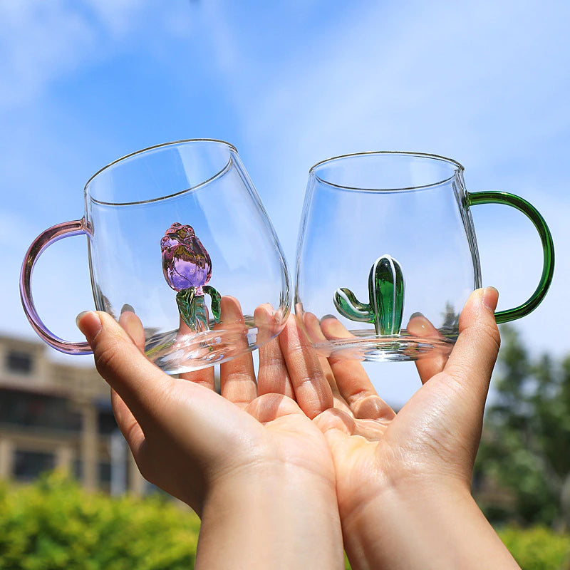Farmland 3D Animal Glass Drinking Cups - 12oz Cute Animal-Themed Cups for Kids & Adults - Perfect for Juice, Milk, Smoothies, Parties & Home Decor
