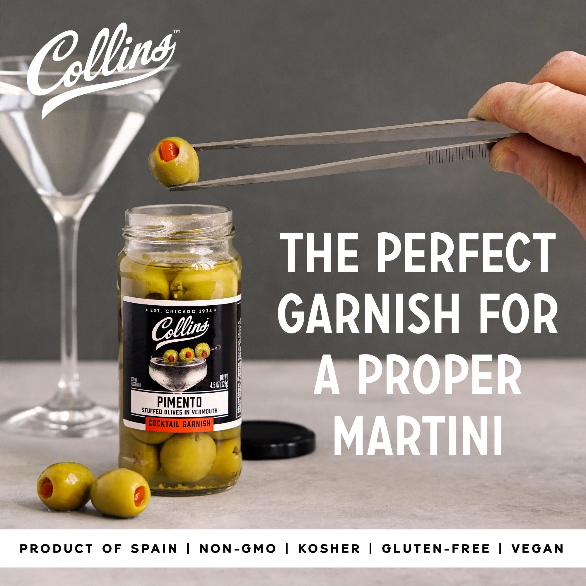 Premium Vermouth Martini Pimento Stuffed Olives 4.5 oz Jar - Perfect for Cocktails, Charcuterie Boards & Gourmet Gifts