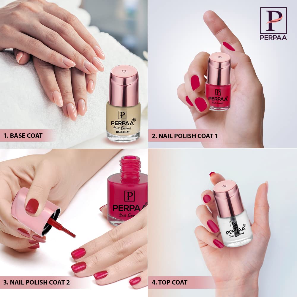 PERPAA® Quick-Drying Long-Lasting Gel Nail Polish - Glossy Bridal Maroon | Chip-Resistant & High Shine | Perfect for Weddings, Parties & Special Occasions