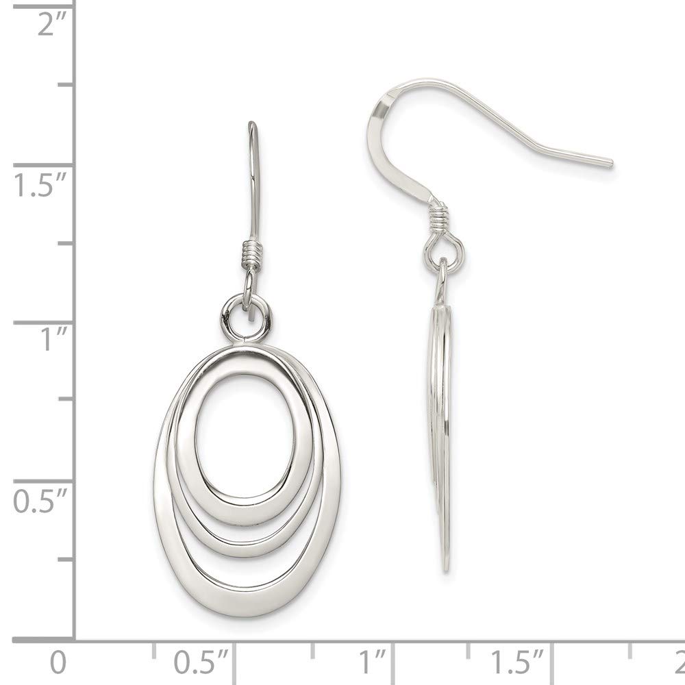 925 Sterling Silver Oval Dangle Earrings for Women - Elegant Indian Style Jewelry - Perfect for Weddings, Parties & Ethnic Fashion Outfits