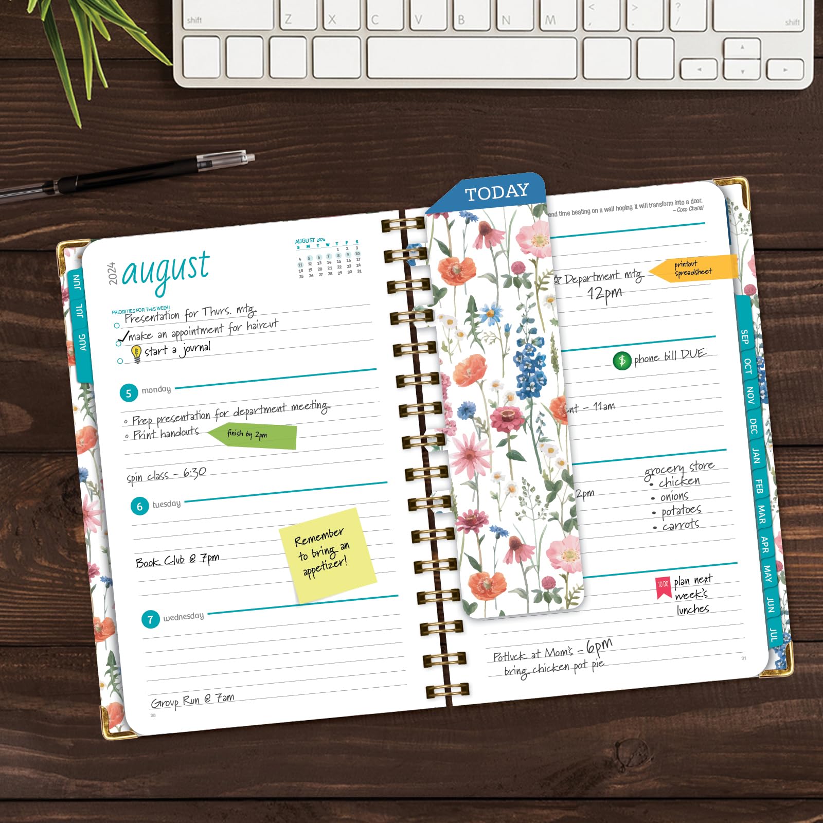 **2024-2025 Academic Planner Hardcover – June 2024 to July 2025, 5.5