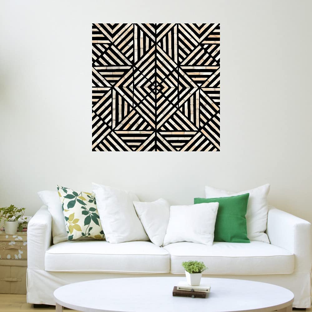 Hand-Painted Malacca Sebang Fine Art Canvas Wall Decor by Artist Mark Chandon - 37x37 Inch Modern Abstract Painting for Living Room, Bedroom, Office - Ready to Hang Home Décor Perfect for Contemporary Spaces & Gift Giving