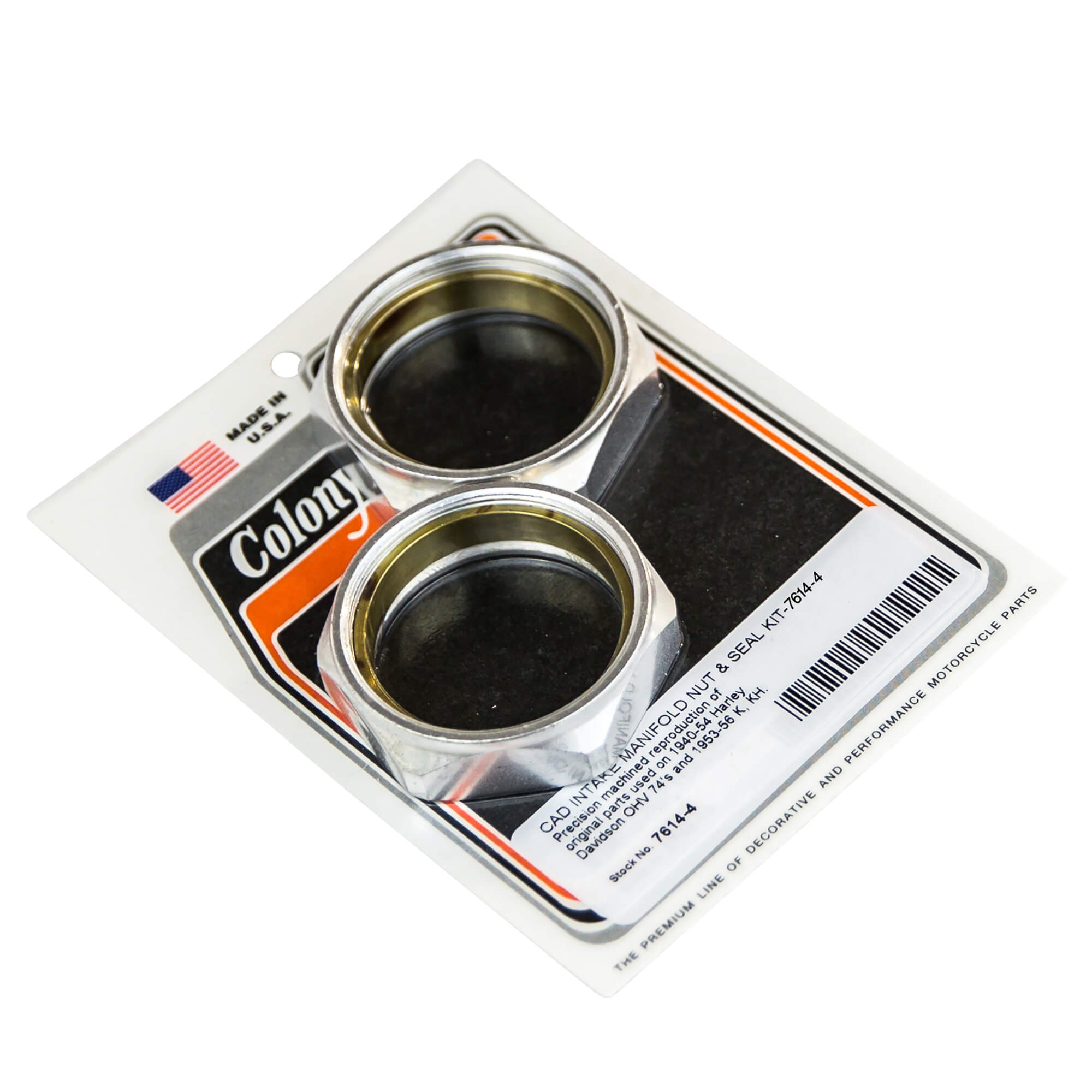 1940-1956 Harley Davidson OHV 74's & K/KH Intake Manifold Nut Kit (CAD Plated) - Perfect for Vintage Motorcycle Restoration & Engine Maintenance