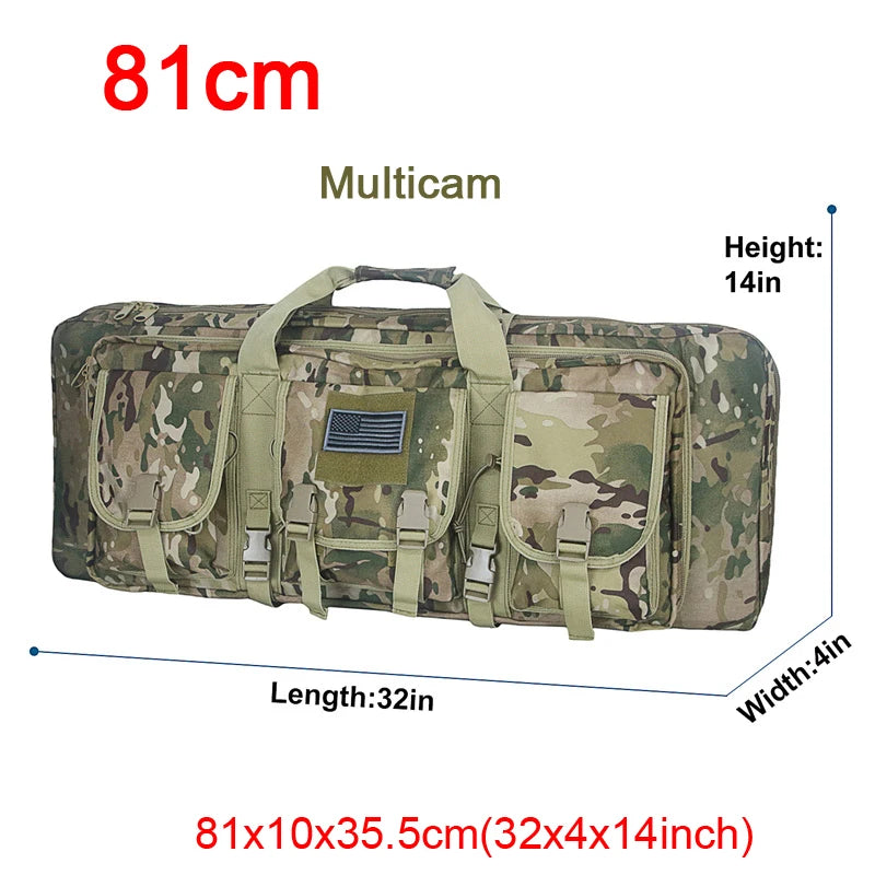 Tactical Double Rifle Case - Durable Waterproof Gun Bag for Hunting & Shooting Range - Perfect for Outdoor Adventures & Firearm Storage