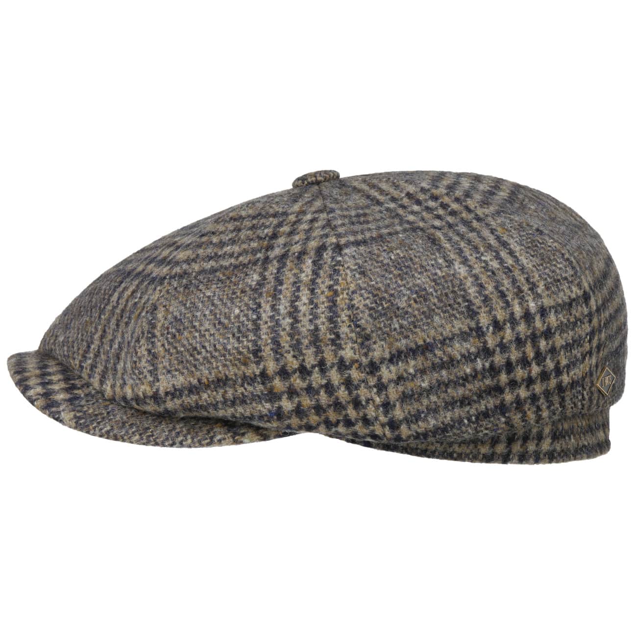 JJ Hats Premium 8-Panel Virgin Wool Cap - Classic Checkered Design for Men & Women - Perfect for Outdoor Activities, Casual Wear & Fashion Accessories