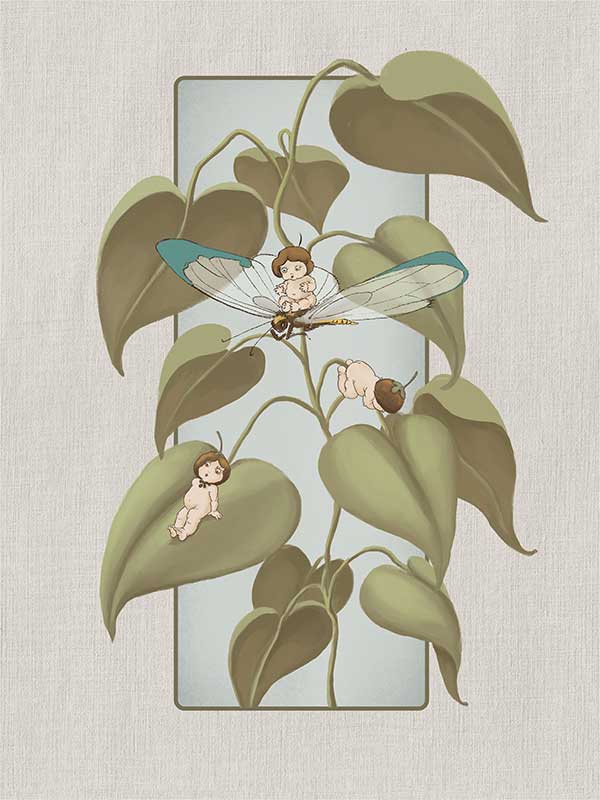 Dragonfly Whispers Grey Canvas Art Print - Nature Inspired Wall Decor for Living Room, Bedroom & Office