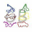 24-Pack Heavy Duty Construction Shaped Silicone Rubber Bands - Durable Stretchable Bands for DIY Projects, Office Supplies, and Home Organization