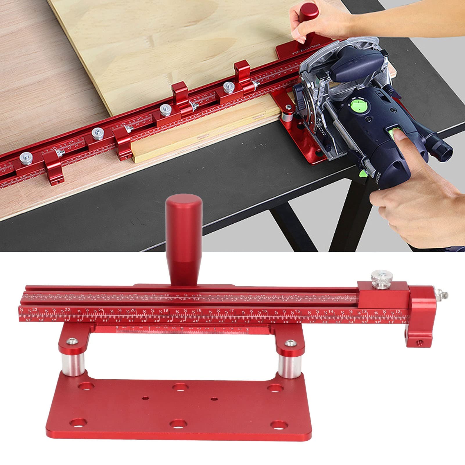 Aluminum Alloy Saw Rail Woodworking Track Guide - Universal Parallel Tool Compatible with DF500 & DF700 Wood Tenoning Machines - Perfect for Precision Woodworking, Cabinet Making, and DIY Projects