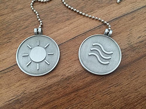 12 Inch Ceiling Fan Pull Chain Extender with Ball Chain Connector - Set of 2 Brushed Nickel Camo Pull Chains for Ceiling Fans & Lights - Perfect for Bedroom, Living Room & Outdoor Patio Fans