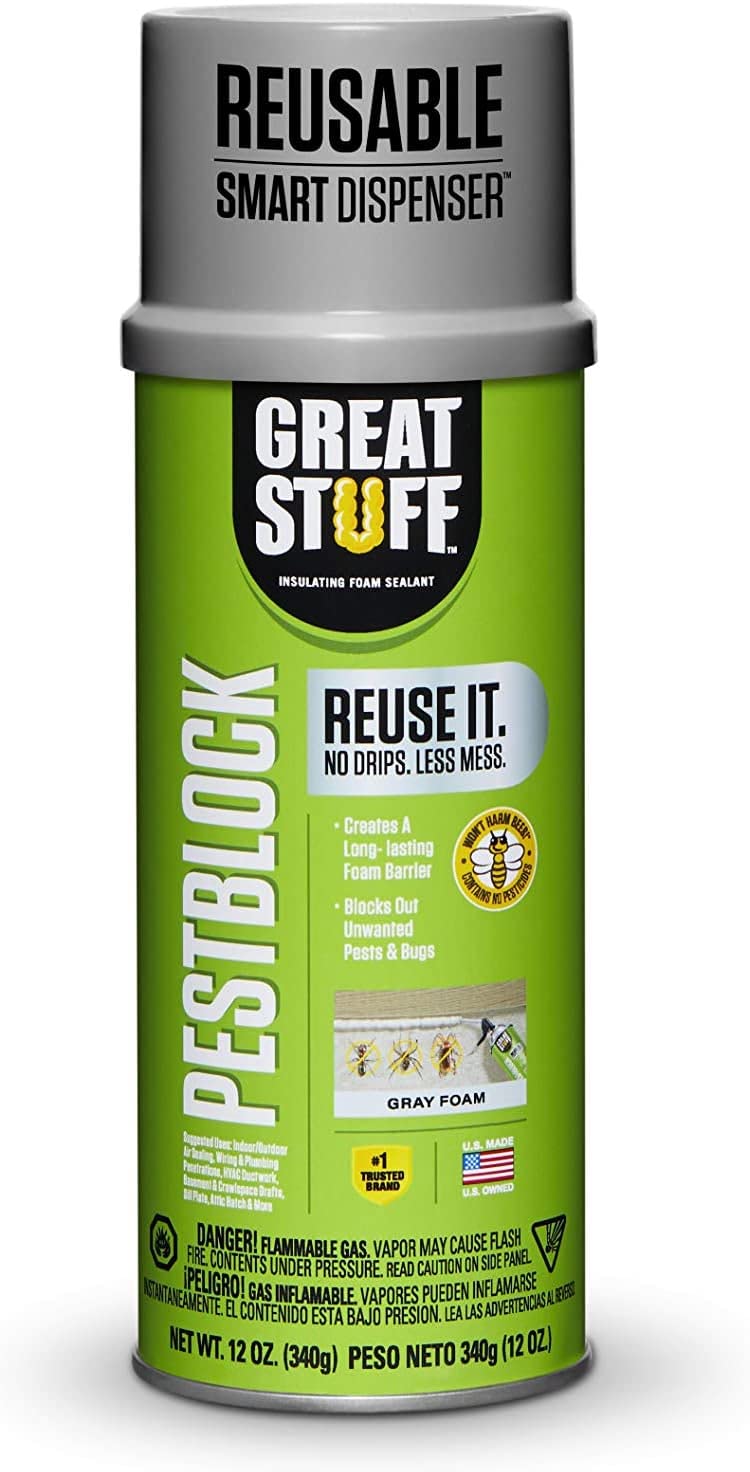 Great Stuff 99112809 Smart Dispenser Expanding Foam Sealant - Grey - for Home Insulation, Gaps & Cracks, DIY Projects & Weatherproofing