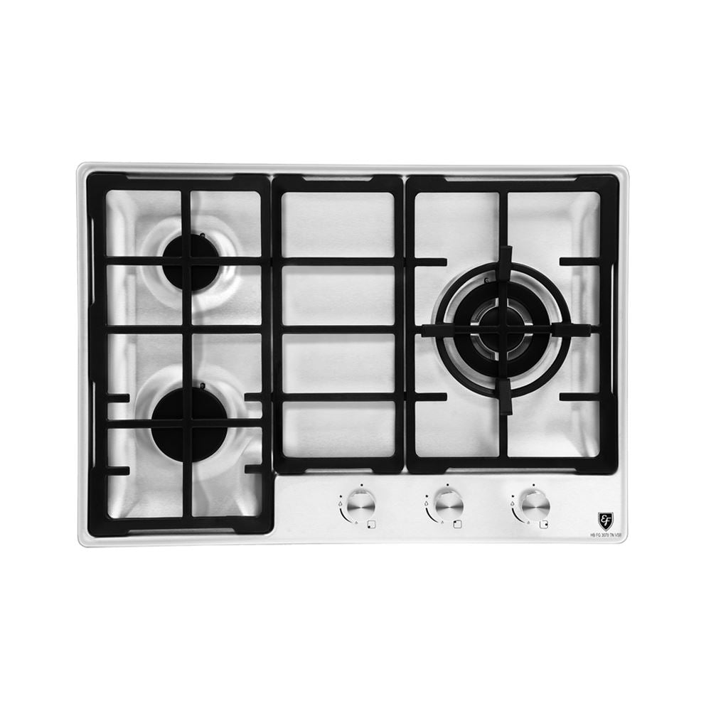 EF HB FG 3070 TN VSB Built-in Electric Hob - 60cm Stainless Steel Induction Cooktop with Touch Controls, Perfect for Modern Kitchens & Small Spaces