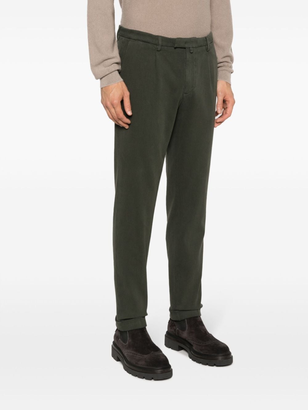 Briglia Trousers for Men - Comfortable Green Casual Pants for Work, Travel & Outdoor Activities
