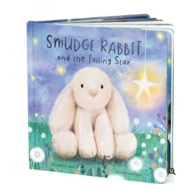 Jellycat Smudge Rabbit and The Falling Star Book - Soft Plush Toy & Storybook for Kids, Perfect for Bedtime Reading and Cuddling