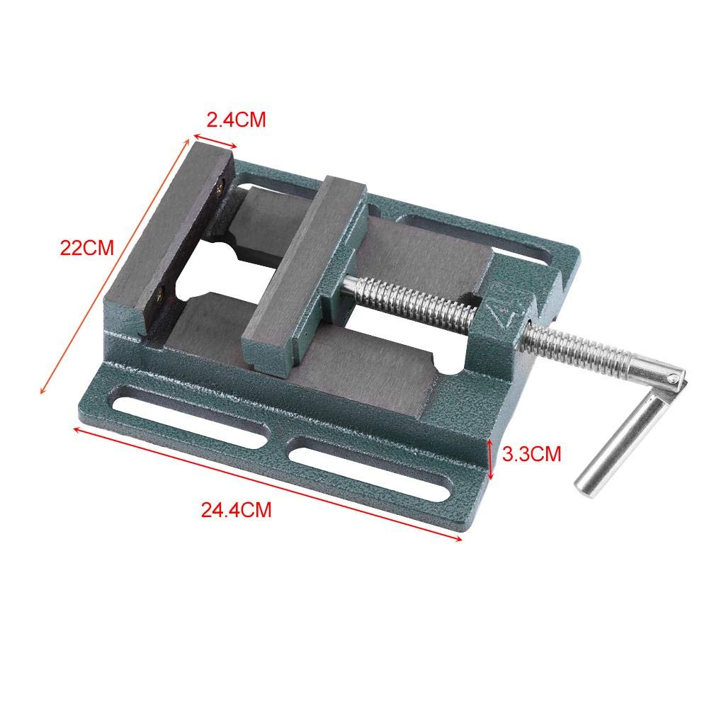 Heavy Duty 6 Inch Industrial Drill Press Vice - 45# Steel Jaw Opening Cast Iron Bench Clamp Vise for Milling, Drilling, Woodworking & Machinery Maintenance | Perfect for Metalworking, Carpentry Shops & DIY Projects