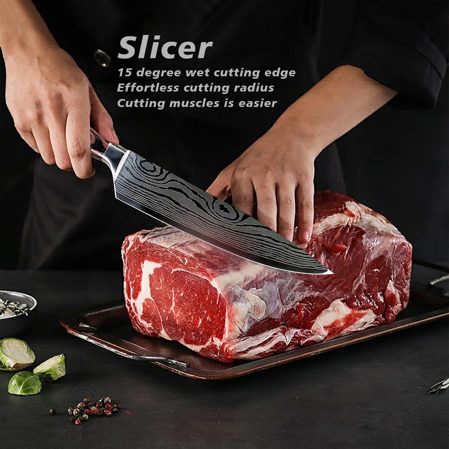 Premium 4-Piece Chef Knife Set - Ultra Sharp Stainless Steel Kitchen Knives for Meat, Fish, and BBQ - Hand Forged Professional Cutlery for Home Cooking, Restaurant Use, and Outdoor Camping - Includes Gift Box