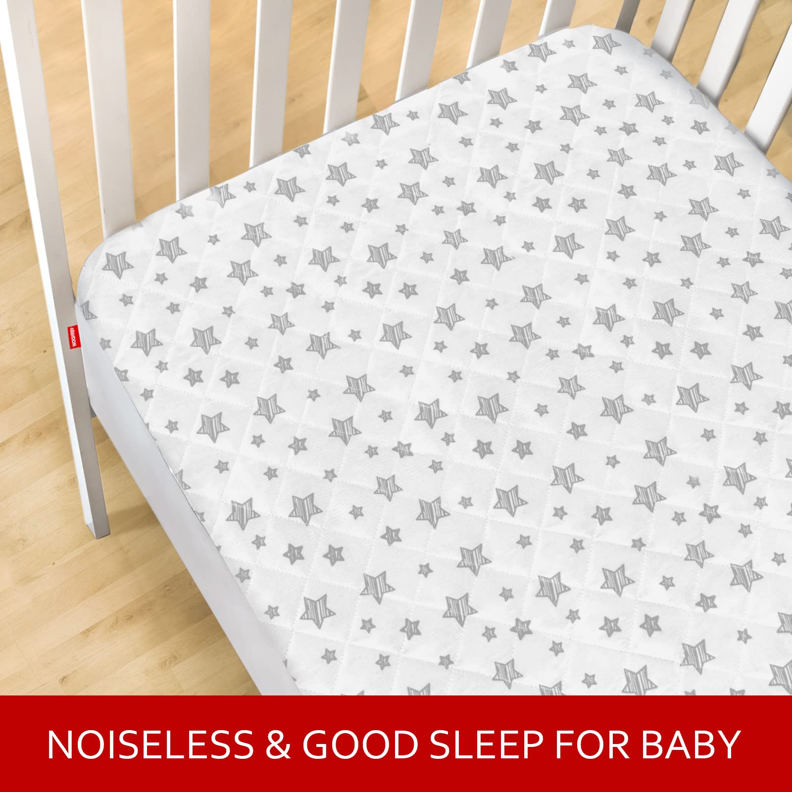 Waterproof Crib Mattress Protector - Quilted Toddler Bed Cover 52