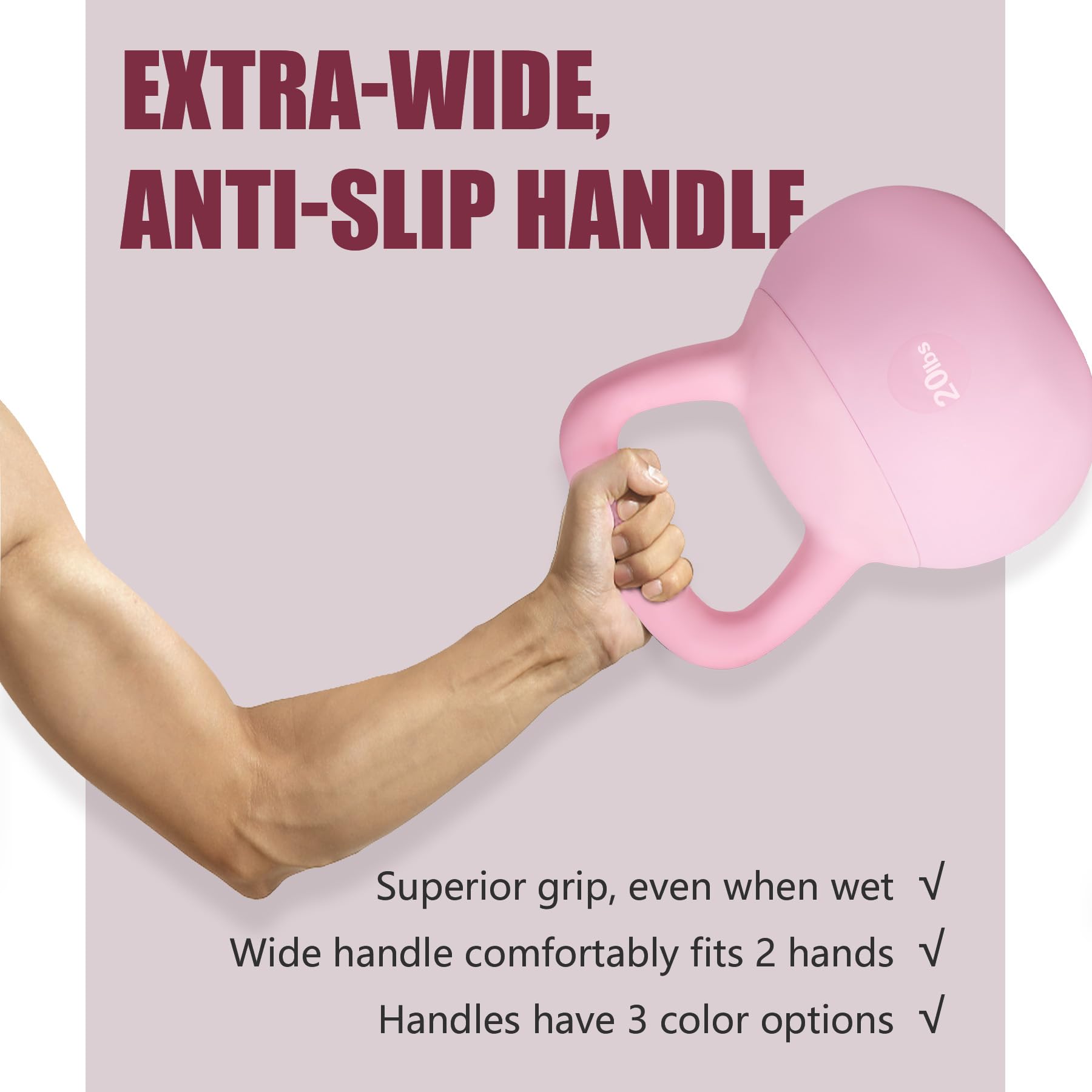 SogesPower Soft Kettlebells - Iron Sand Filled Adjustable Weights for Strength Training, Shock-Proof & Wide-Grip Handle - Home Gym Fitness Equipment for Women, Men & Kids | Perfect for Indoor Workouts, CrossFit & Family Exercise