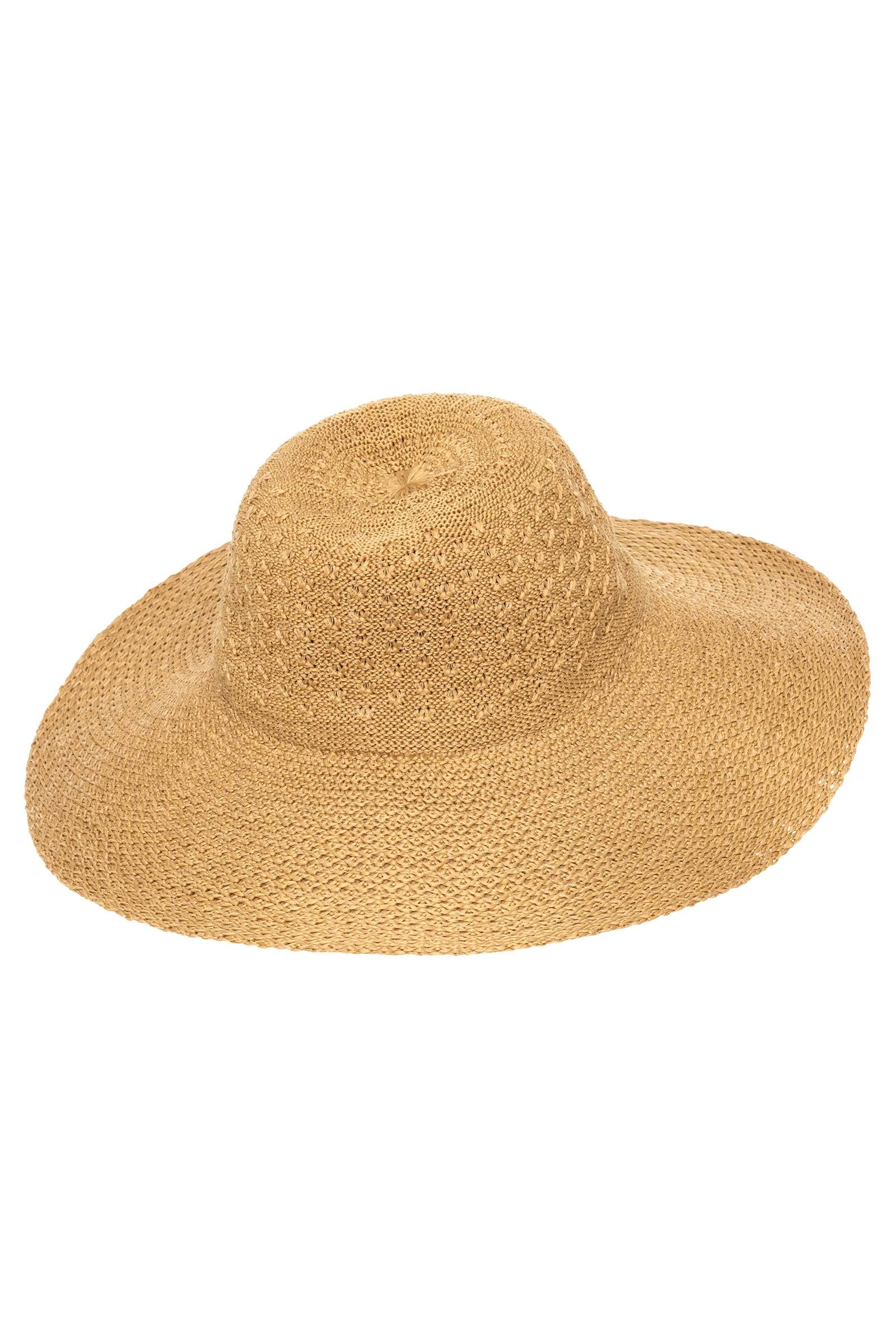 Women's Wide Brim Sun Hat UPF 50+ UV Protection - Foldable Travel Sun Hat for Women - Perla in Tan (One Size) - Perfect for Beach, Vacation, and Outdoor Activities