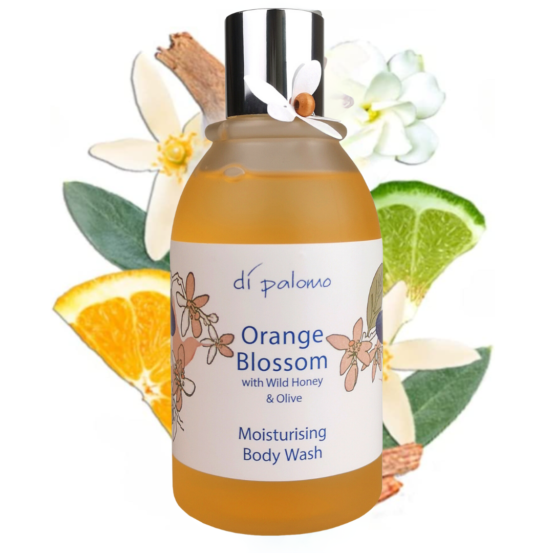 Di Palomo Orange Blossom Body Wash 240ml - Refreshing Citrus Scent for Daily Shower & Spa-Like Experience at Home