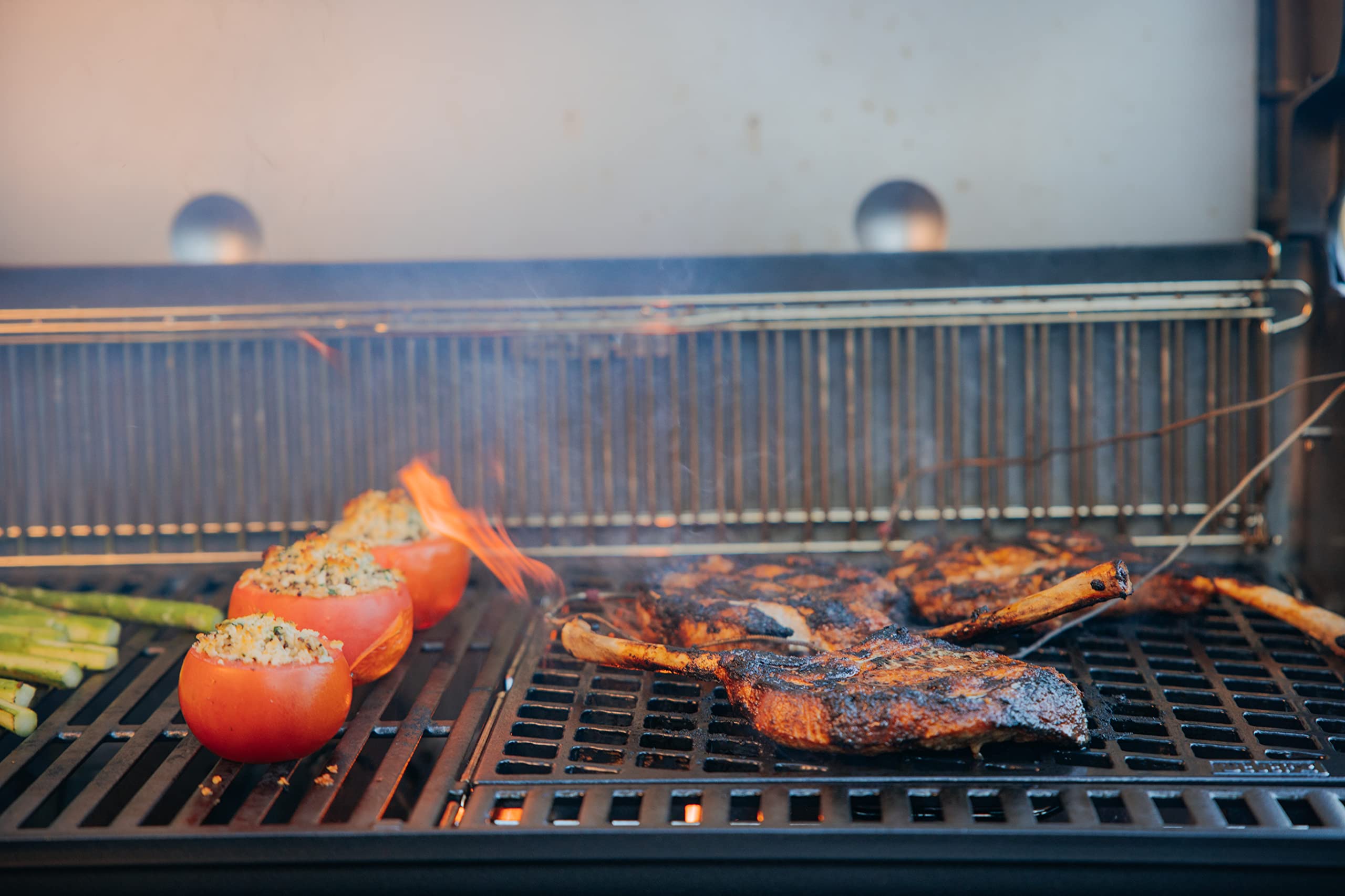 Weber Crafted Porcelain-Enameled Cast-Iron Cooking Grates for Genesis 400 Series Grill | Durable BBQ Grates for Outdoor Cooking, Grilling Steaks & Vegetables