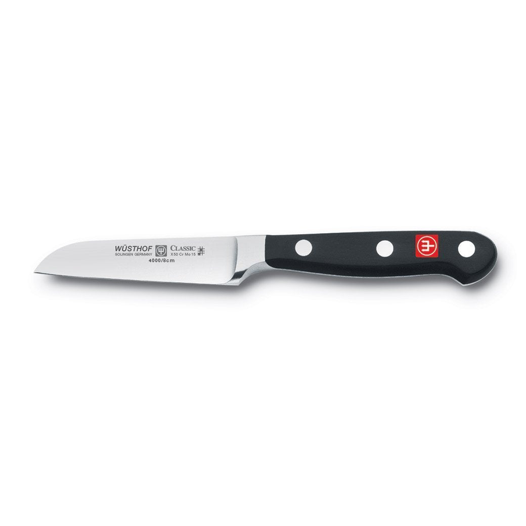 Classic 3-Inch Flat Cut Paring Knife with Vintage Logo - Perfect for Peeling, Slicing & Precision Kitchen Tasks