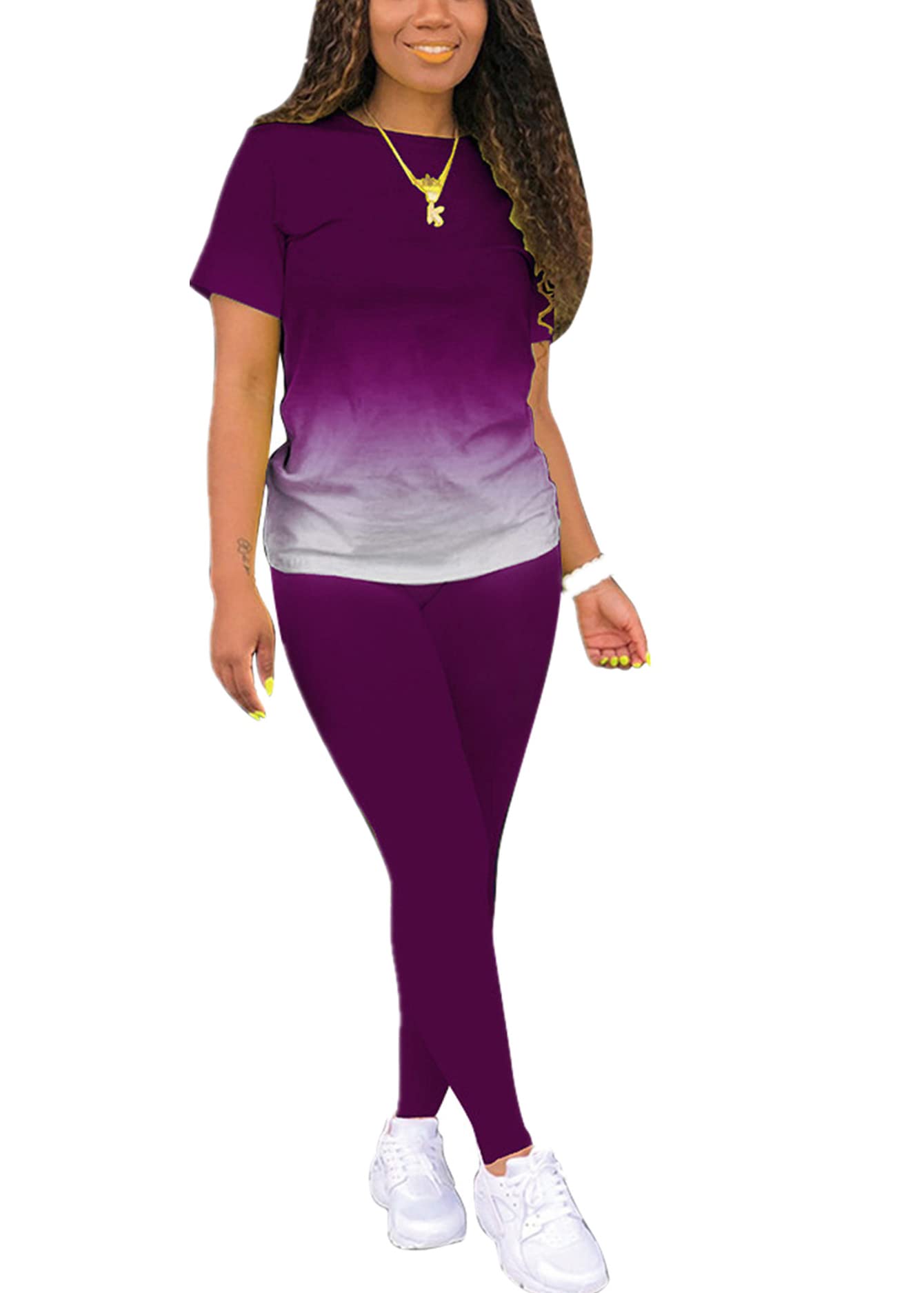 Sexy Tie Dye Two Piece Outfits for Women | Plus Size Summer Jogger Sets | Lounge & Track Suits | Perfect for Yoga, Gym, Running & Casual Wear