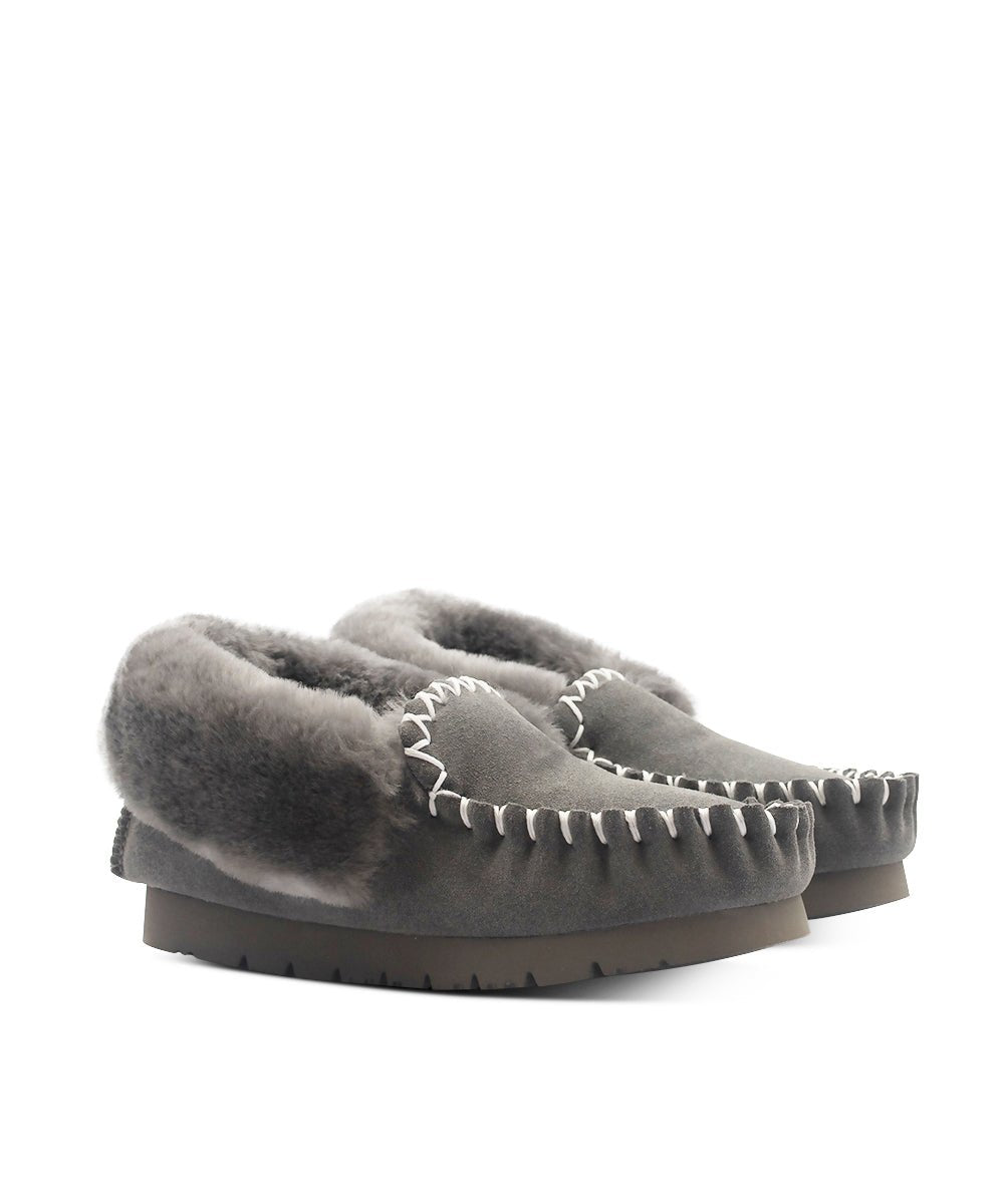 Women's UGG Colette Moccasin Slippers - Soft Shearling Lined Indoor/Outdoor House Shoes for Winter Comfort & Warmth - Perfect for Home, Travel & Casual Wear