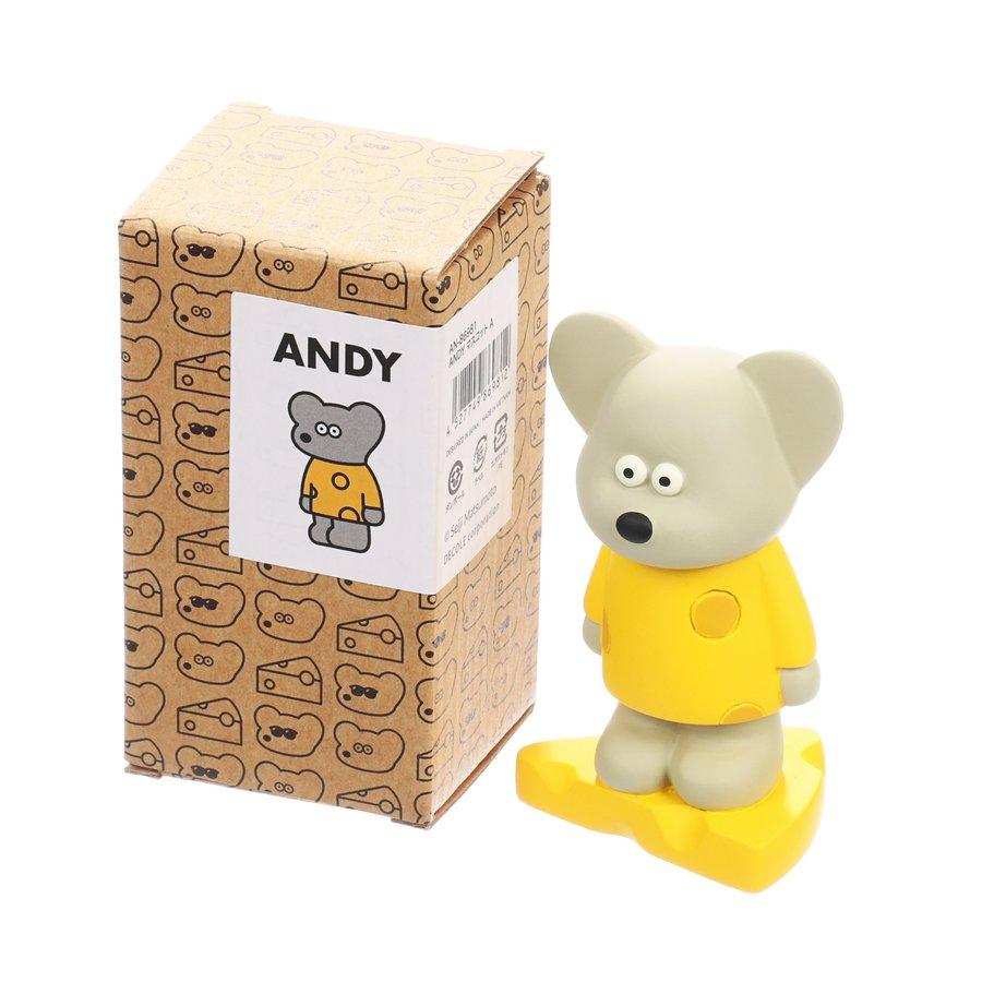 DECOLE Andy Mascot A - 3.5 Inch (9cm) Cute Japanese Character Collectible Figure (102g) - Perfect for Desk Decor, Anime Fans & Kawaii Gift