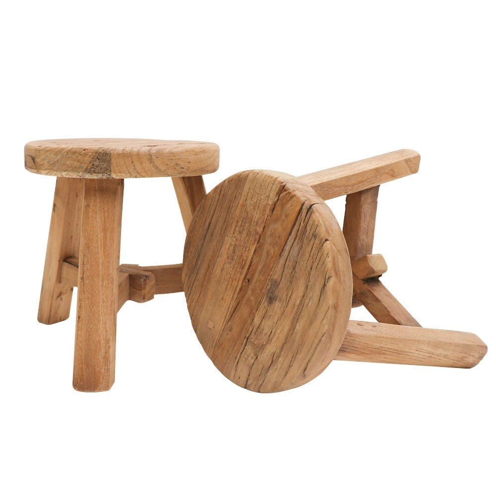 Pavia Round Footstool - Natural Rattan Ottoman with Storage, Perfect for Living Room, Bedroom & Nursery - Comfortable & Stylish Home Decor