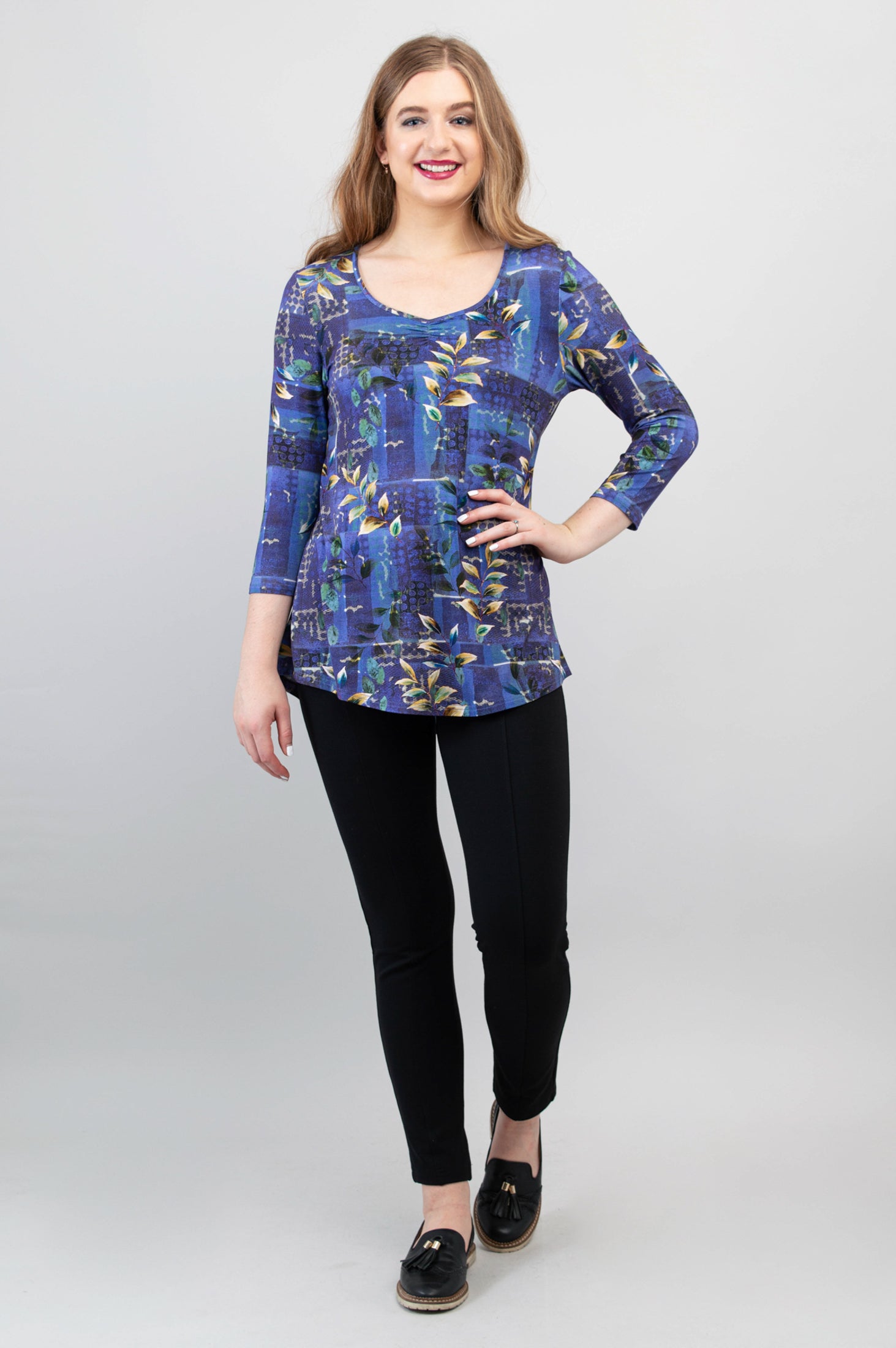 Franny Top Women's Winter Fashion - Soft Bamboo Fabric Long Sleeve Blouse for Casual Wear & Office Outfits