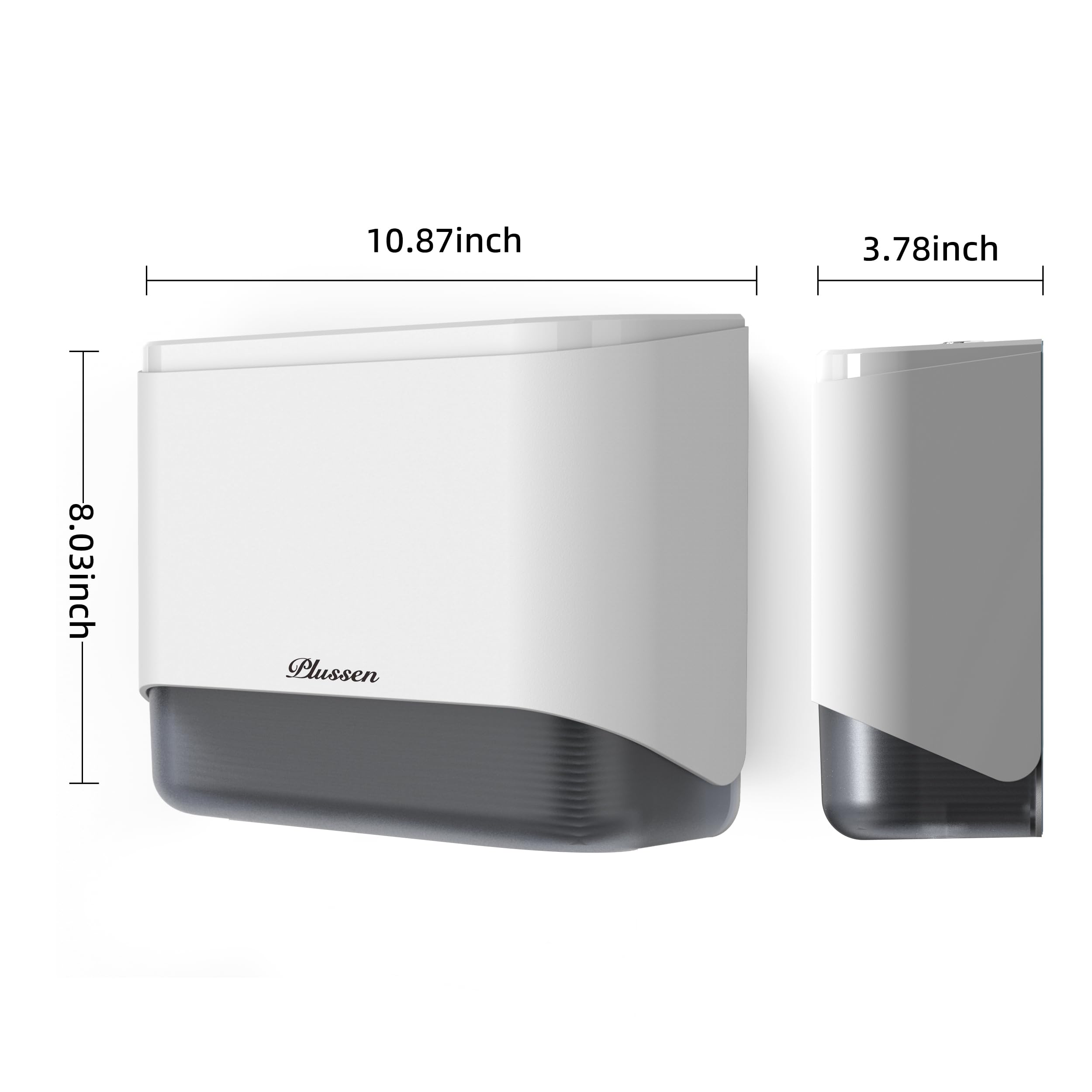 Commercial Paper Towel Dispenser Wall Mount with Lock - Universal Multifold/Tri-Fold Hand Towel Holder - Compact Bathroom Tissue Dispenser for Kitchen, Office & Public Restrooms (White, 1 Pack) - Ideal for High-Traffic Areas & Hygiene Maintenance