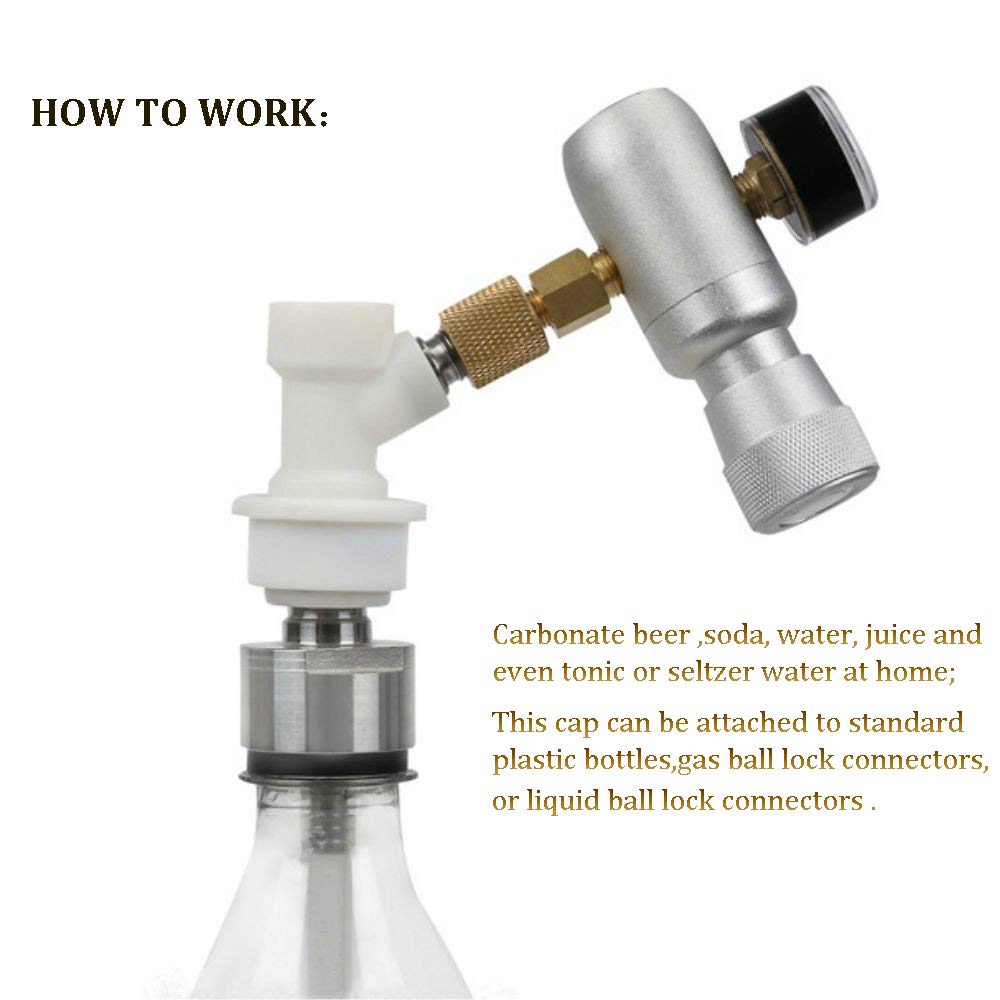 TF 1x Touch Futu Stainless Steel CO2 Back Pressure Bottle Filler for PET Bottles - Perfect for Homebrew Beer, Soda Carbonation, and Kegging Systems