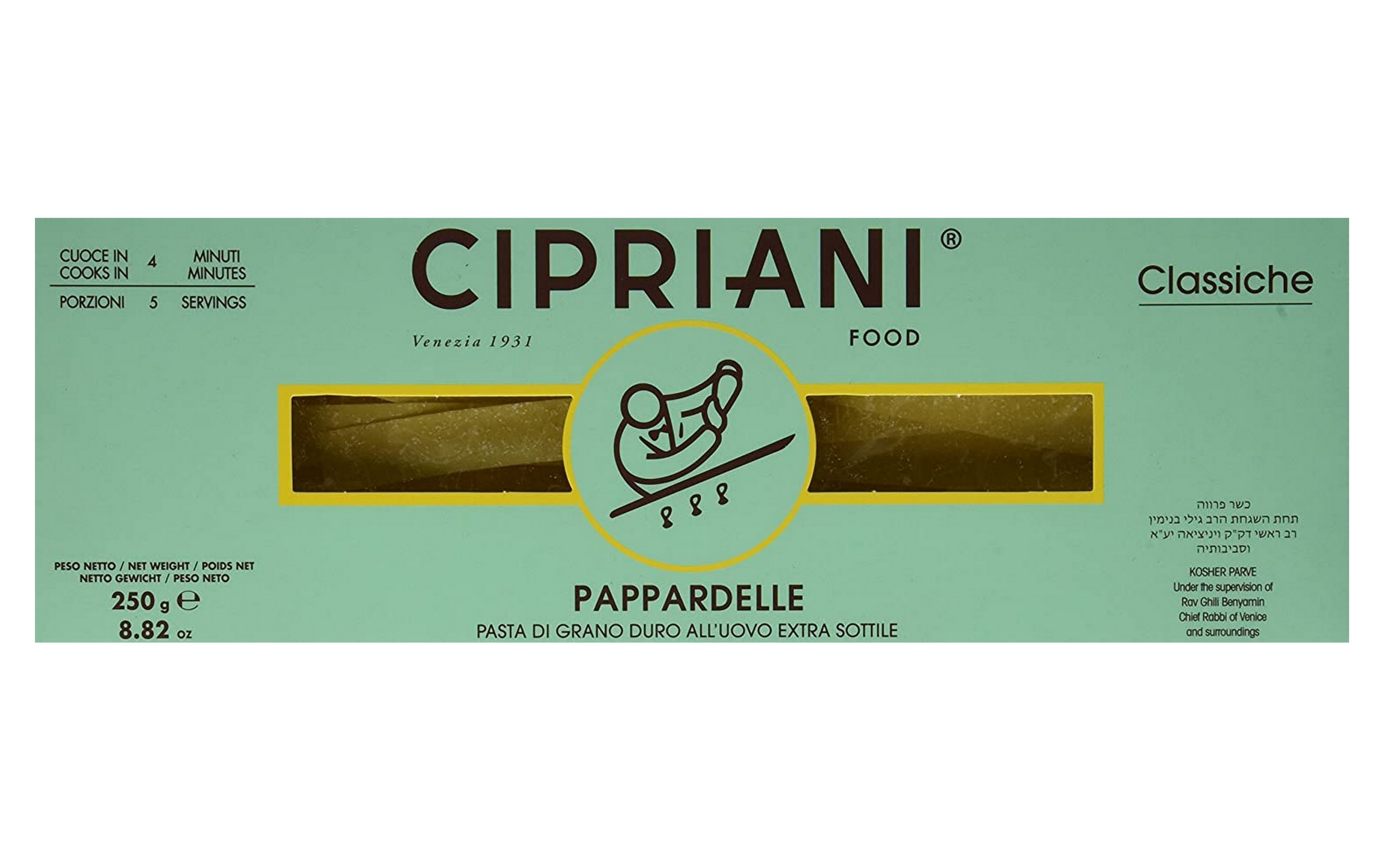 Cipriani Extra Thin Egg Pappardelle Pasta - 8.82 oz (250g) | Authentic Italian Pasta for Gourmet Cooking & Fine Dining