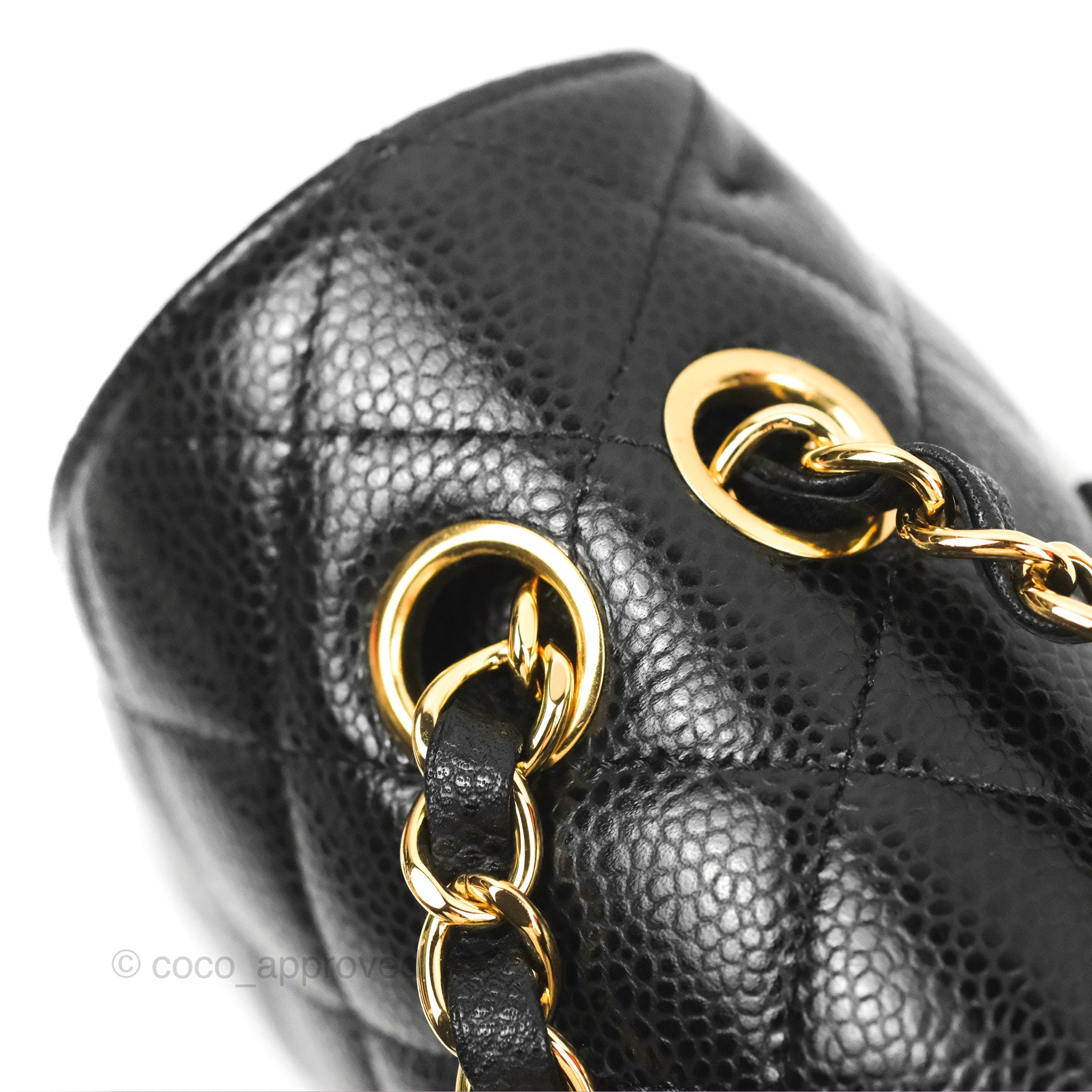 Chanel Classic Medium Double Flap Bag in Black Caviar Leather with Gold Hardware - Luxury Designer Handbag for Women, Perfect for Work, Evening Events & Special Occasions