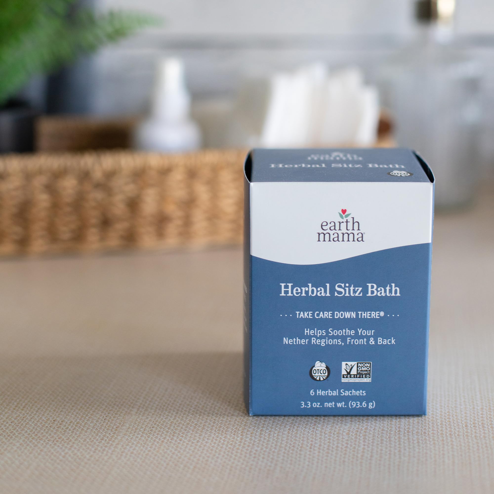 Earth Mama Herbal Sitz Bath Soak - 6 Count | Natural Postpartum Care & Hemorrhoid Relief with Witch Hazel & Calendula | Perfect for Pregnancy Recovery & Post-Birth Healing