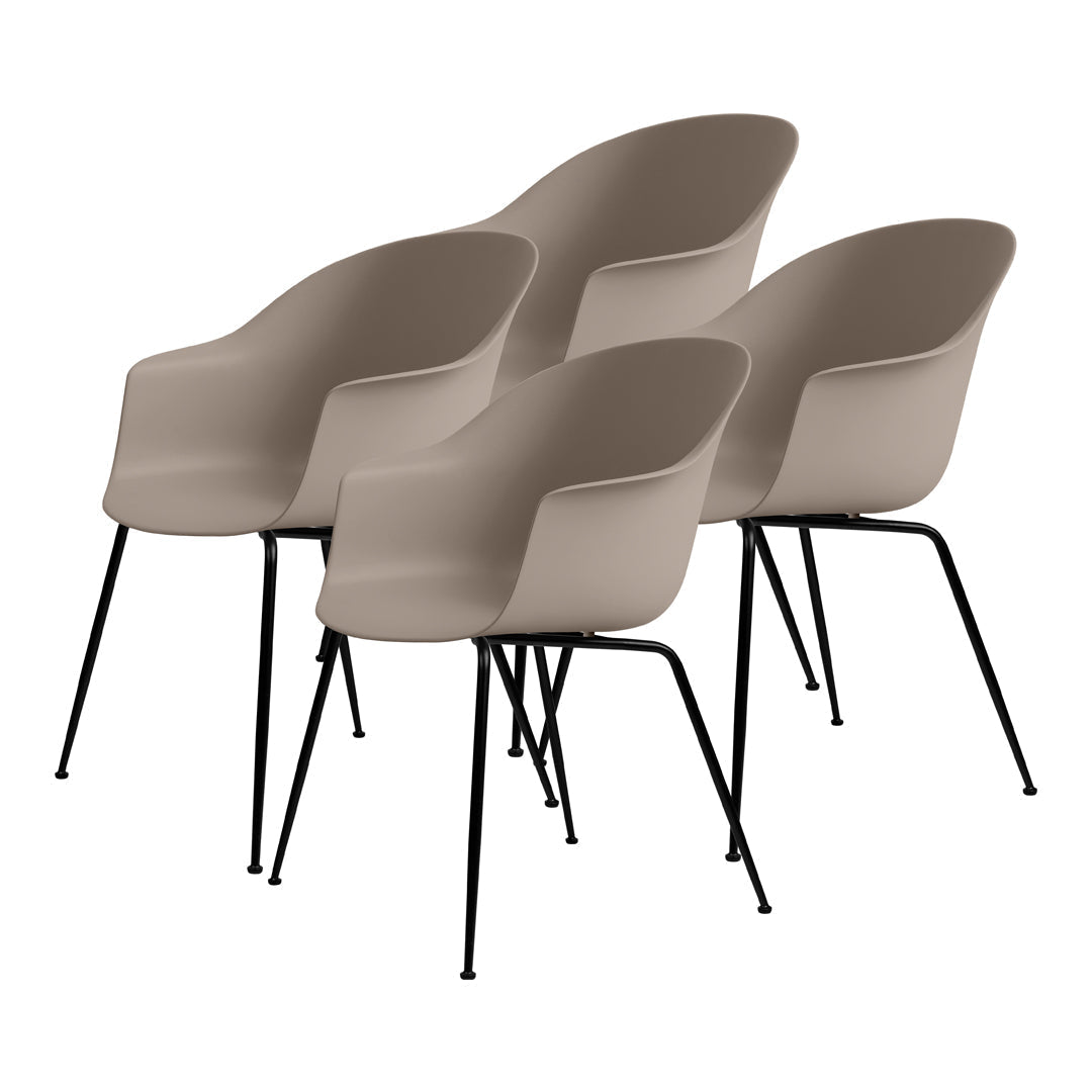Modern Bat Dining Chair with Conic Base - Unupholstered Wooden Seat for Kitchen, Dining Room & Restaurant - Stylish & Comfortable Seating Solution