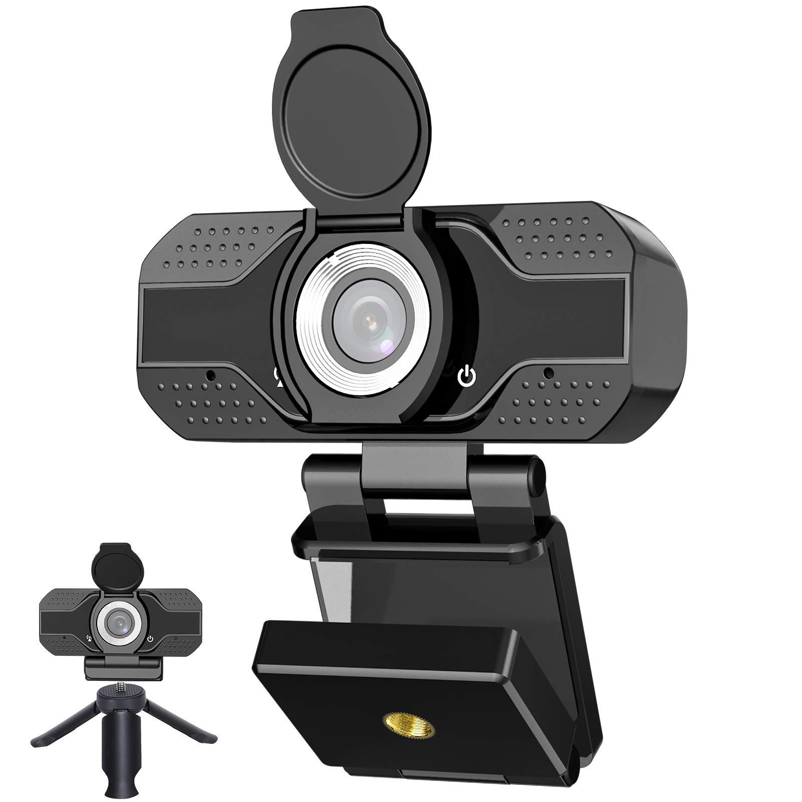 YOUPECK 1080P HD Webcam with Microphone & Privacy Shutter - USB Computer Camera with Tripod Stand for Desktop, Laptop, PC & Mac - Perfect for Zoom Meetings, Online Classes, Skype Calls, Facetime, Teams & Live Streaming