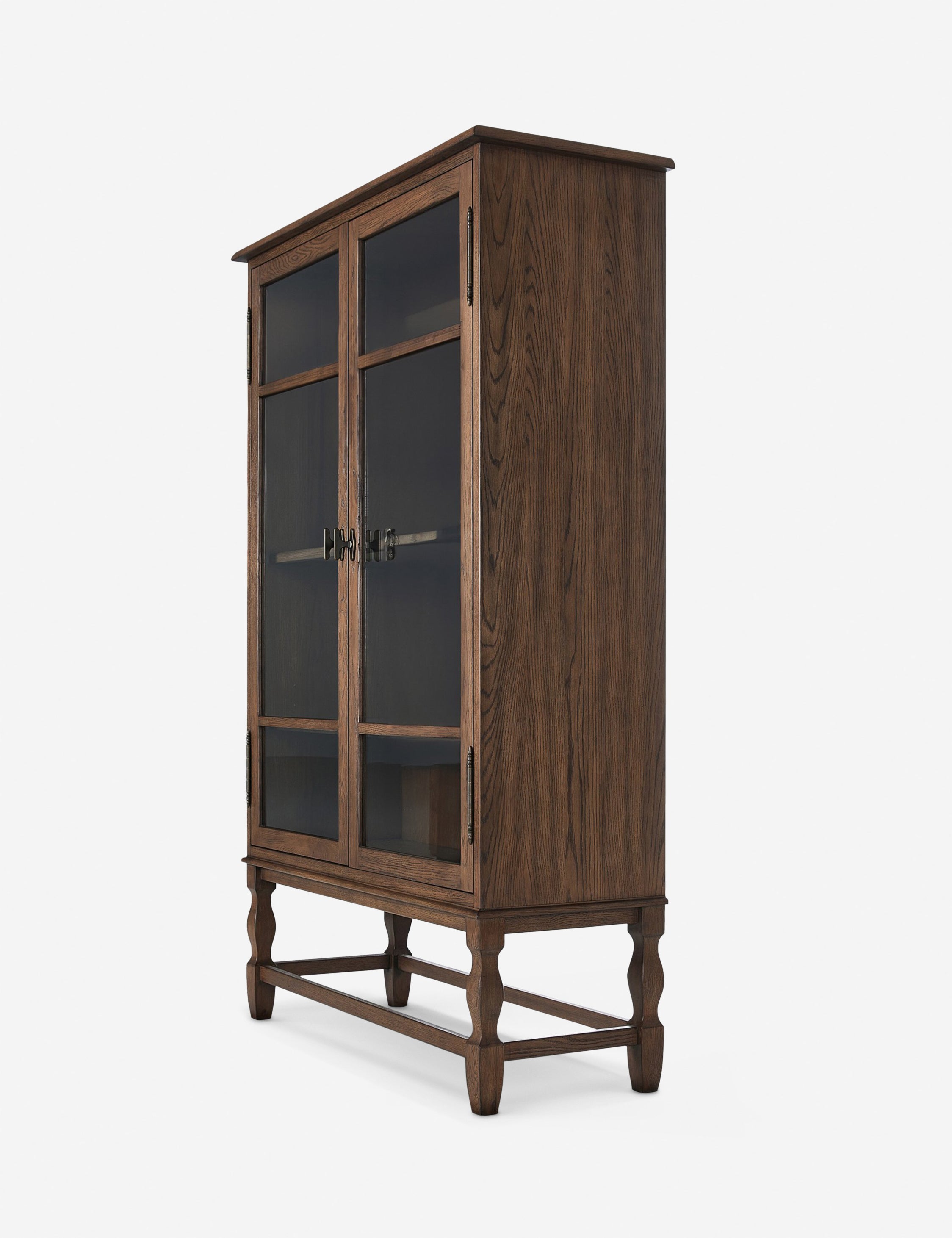 Finley Curio Cabinet by Amber Lewis x Four Hands - Glass Display Cabinet for Collectibles, Books & Decor - Perfect for Living Room, Dining Room & Home Office Showcase