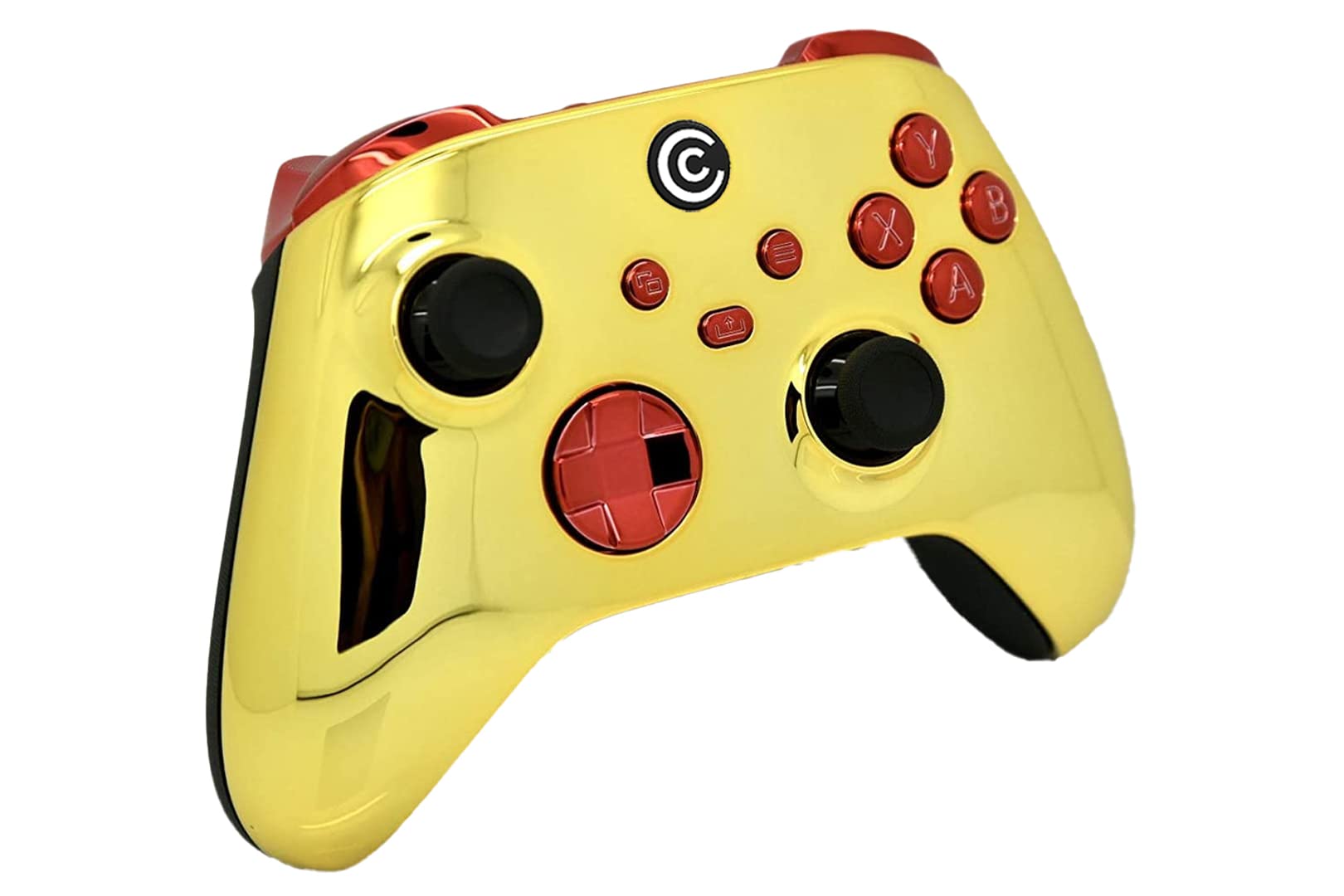 Premium Custom Wireless Controller for PC, Windows, Xbox Series X/S & One - Gold Chrome & Red Chrome Designs - Perfect for Gaming, Streaming & Esports Tournaments