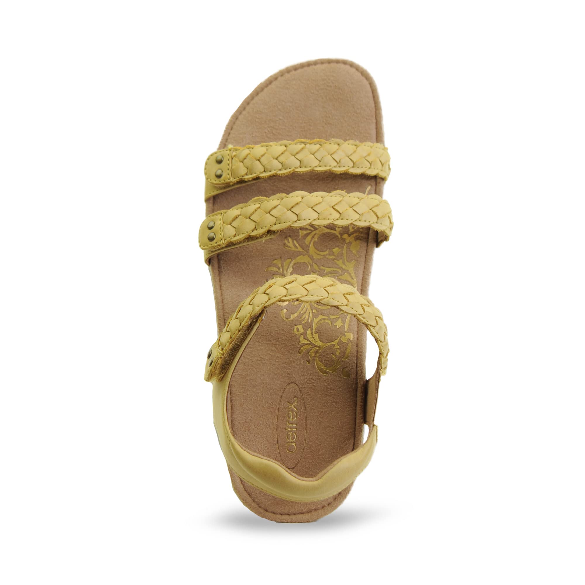 Aetrex Women's Reese Orthopedic Gladiator Sandals - Adjustable Comfort Sandals with Removable Center Strap for Plantar Fasciitis & Arch Support | Perfect for Walking, Travel & Summer Outfits