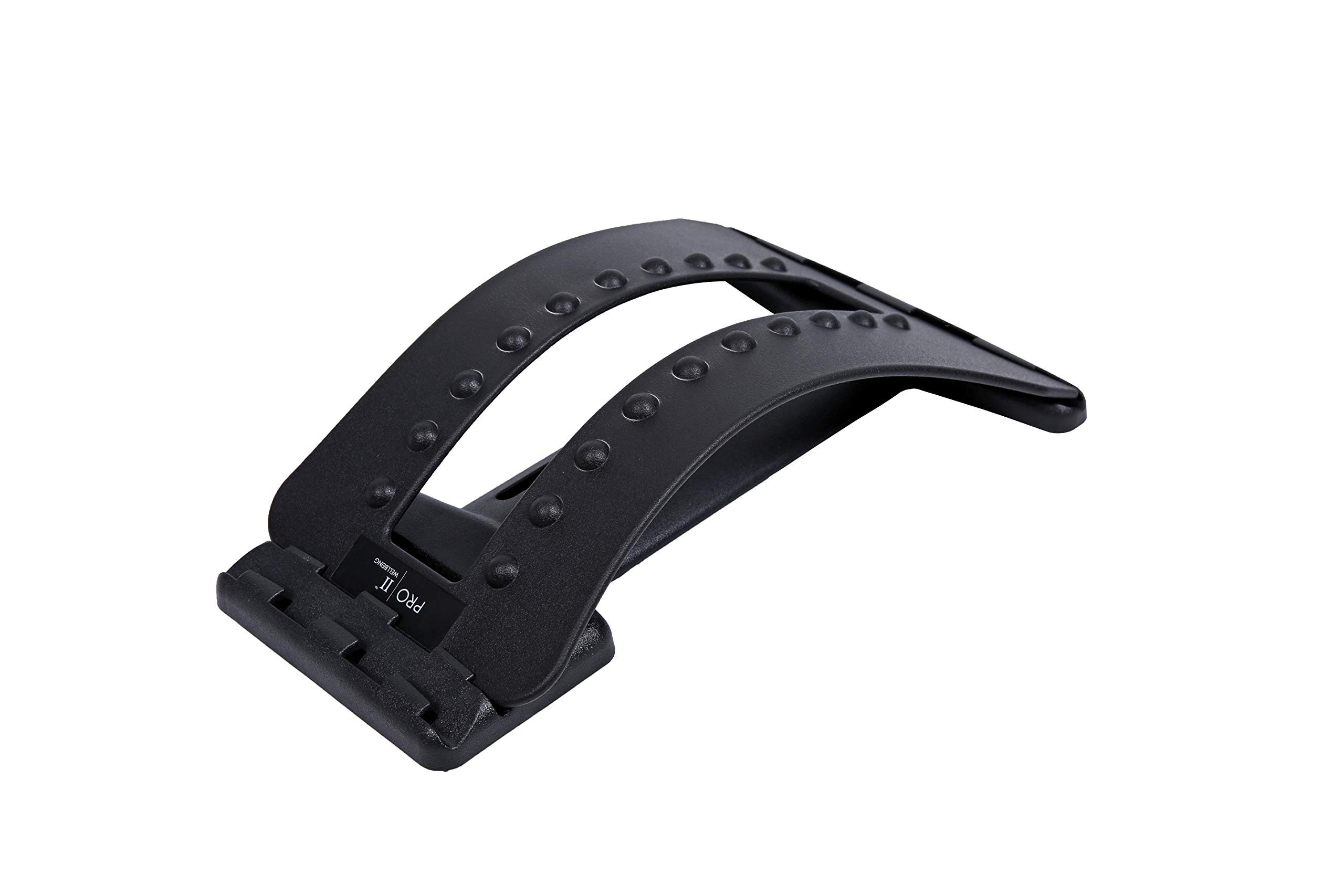Premium Back Stretcher for Pain Relief - Lumbar Support Device for Herniated Disc, Sciatica & Scoliosis | Adjustable Multi-Level Back Massager | Upper & Lower Back Pain Relief (Black) | Perfect for Office, Home & Post-Workout Recovery